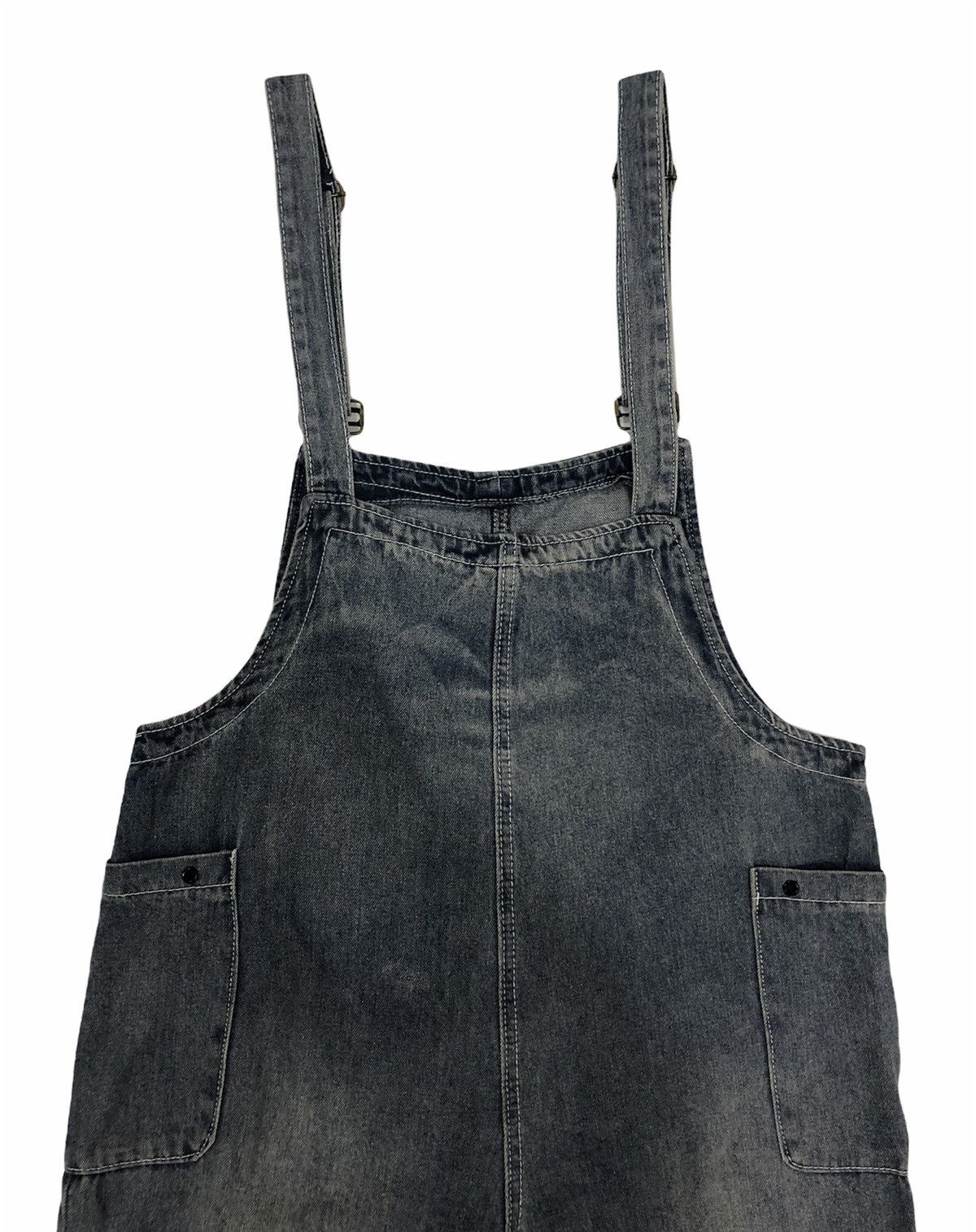 Japanese Brand × Vintage Vintage Y2K Style Black Denim Overalls – Size L Size US 39 - 4 Thumbnail