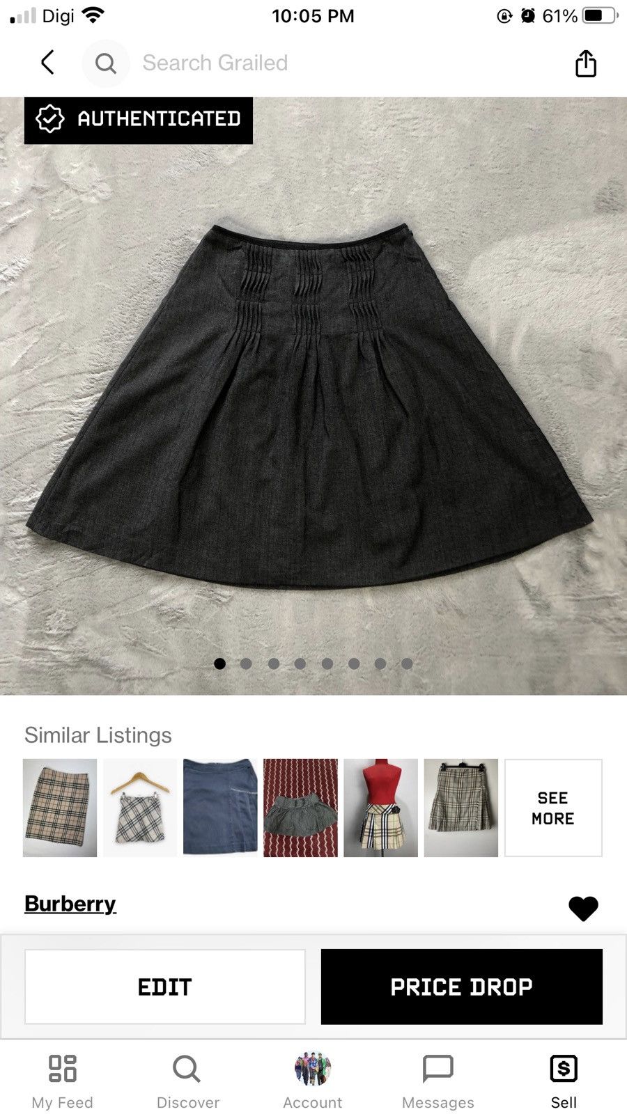 Burberry BURBERRY LONDON BLUE LABEL MINI SKIRTS #6475-221 Size 25" / US 0 / IT 36 - 9 Thumbnail