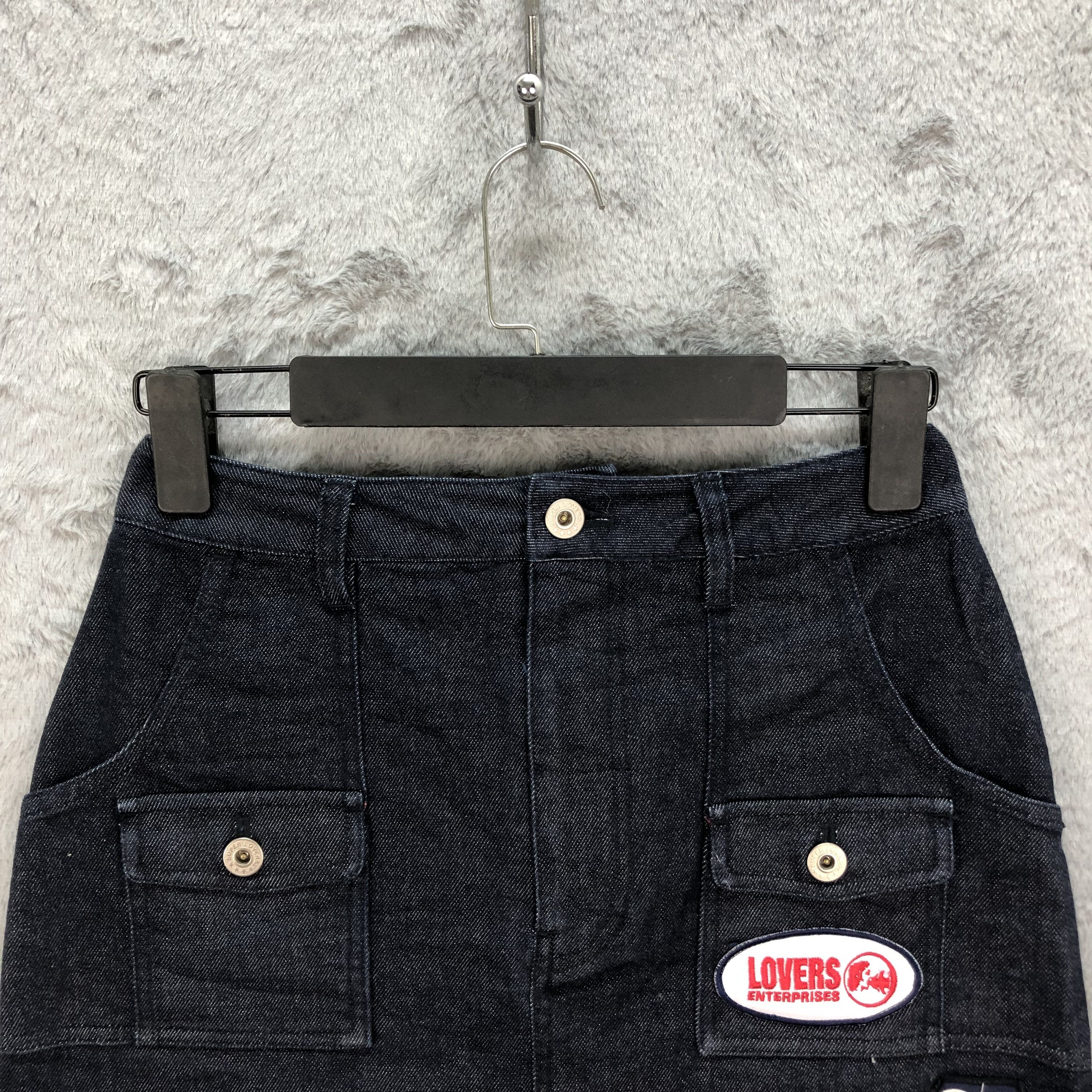 Japanese Brand SUPERLOVER DENIM MINI SKIRT #5089-40 Size 27" / US 4 / IT 40 - 2 Thumbnail