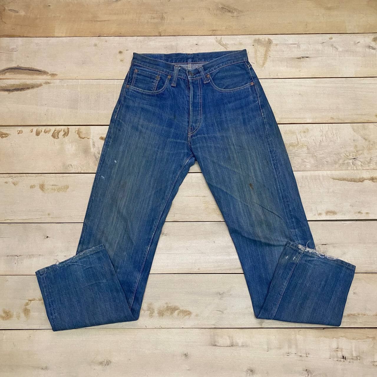 Japanese Brand X307 VTG SUGARCANE TOYO JAPAN DISTRESSED DENIM Size US 29 - 3 Thumbnail