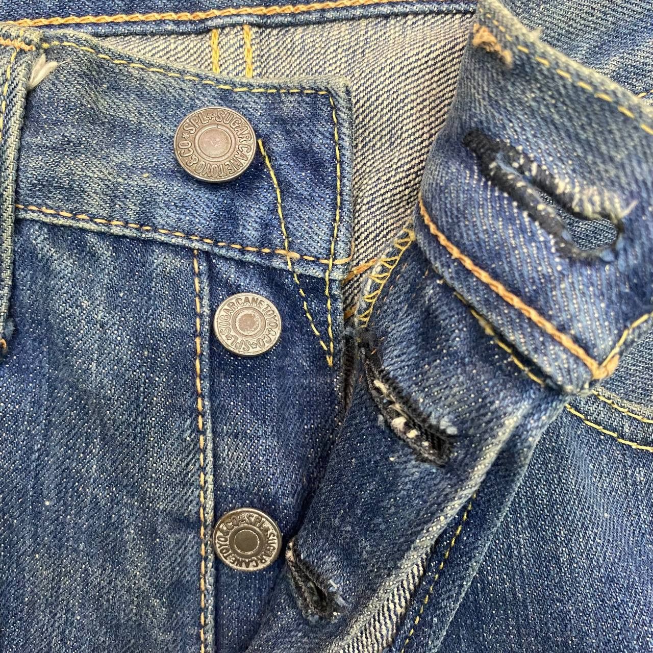 Japanese Brand X307 VTG SUGARCANE TOYO JAPAN DISTRESSED DENIM Size US 29 - 5 Thumbnail