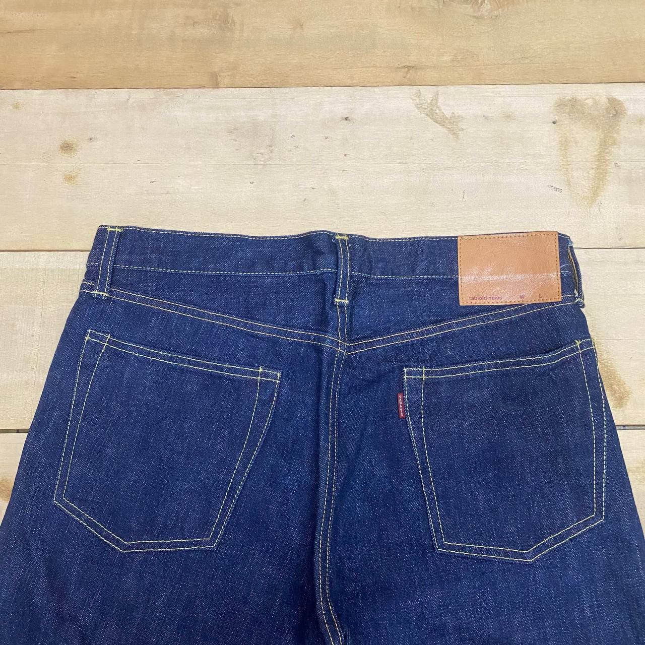 Japanese Brand × Vintage X330 JAPAN TABLOID NEWS SELVEDGE BLUE INDIGO DENIM Size US 31 - 2 Thumbnail
