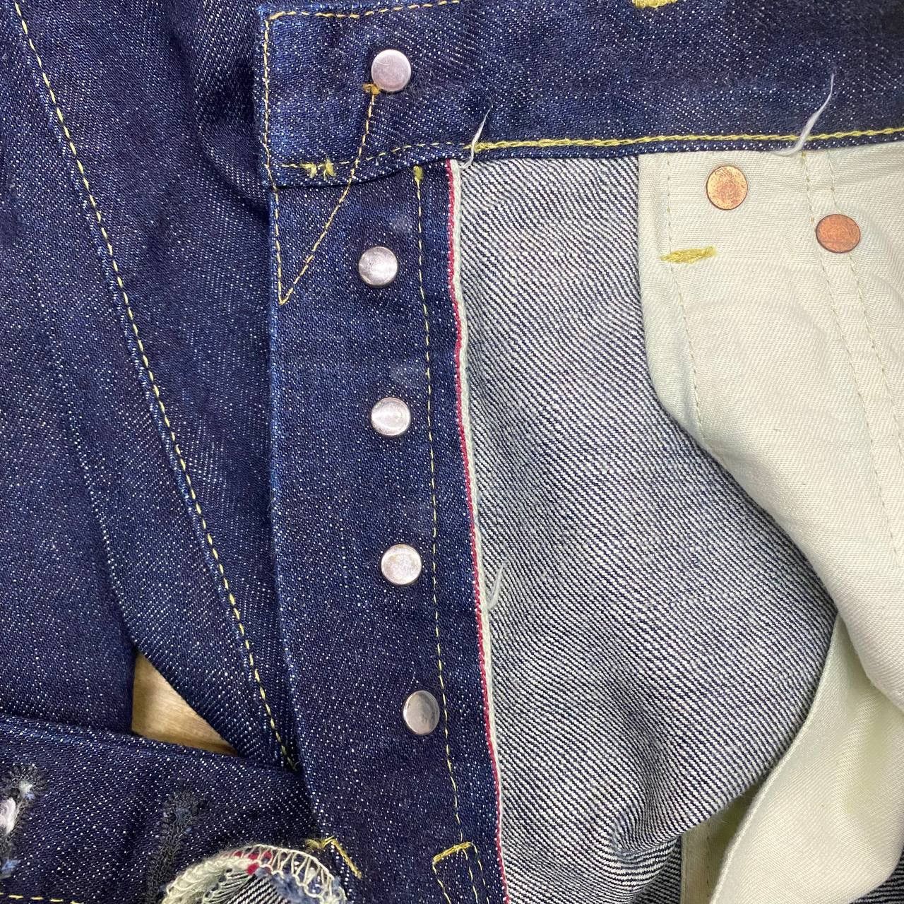 Japanese Brand × Vintage X330 JAPAN TABLOID NEWS SELVEDGE BLUE INDIGO DENIM Size US 31 - 7 Thumbnail