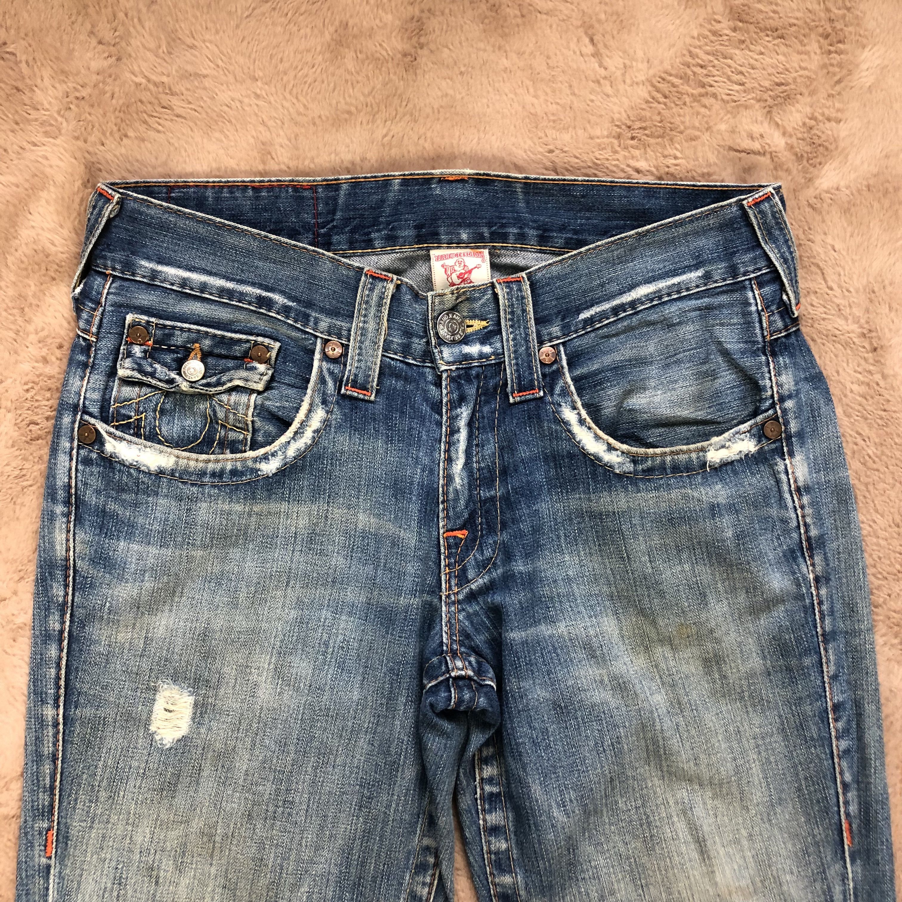 True Religion TWISTED FLARE🔥 TRUE RELIGION DENIM PANTS #5514-194 Size 33" - 2 Thumbnail