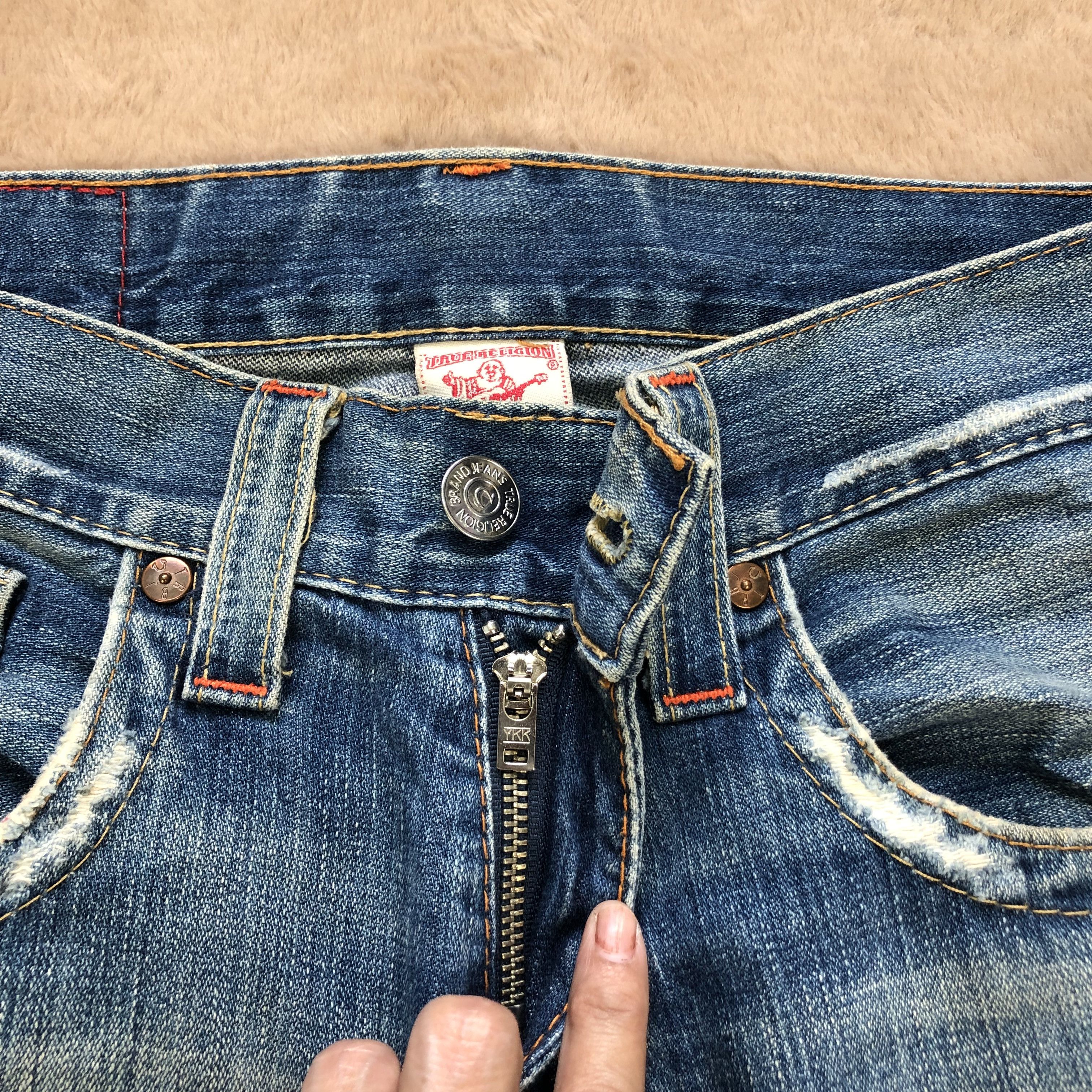 True Religion TWISTED FLARE🔥 TRUE RELIGION DENIM PANTS #5514-194 Size 33" - 8 Thumbnail