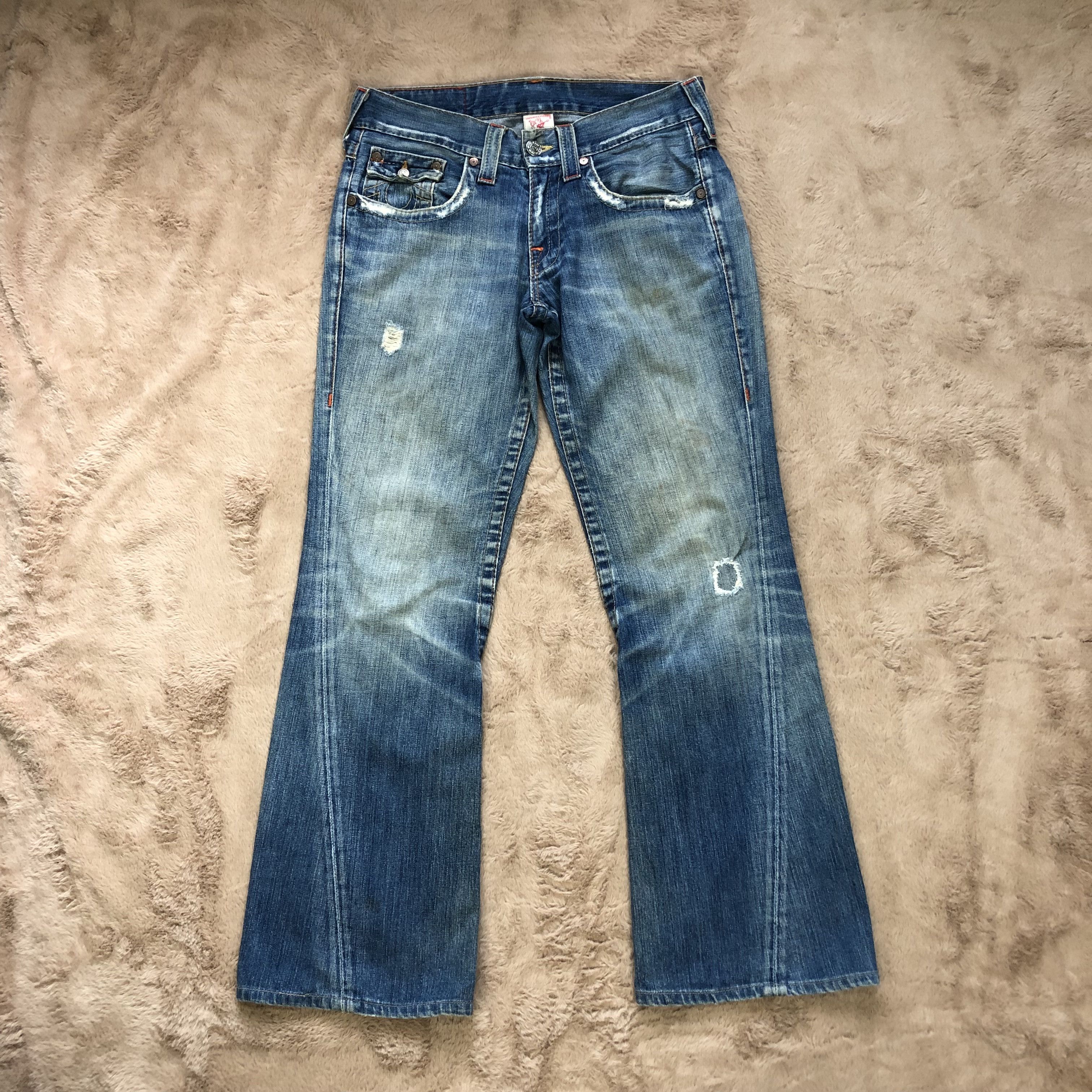 True Religion TWISTED FLARE🔥 TRUE RELIGION DENIM PANTS #5514-194 Size 33" - 1 Thumbnail