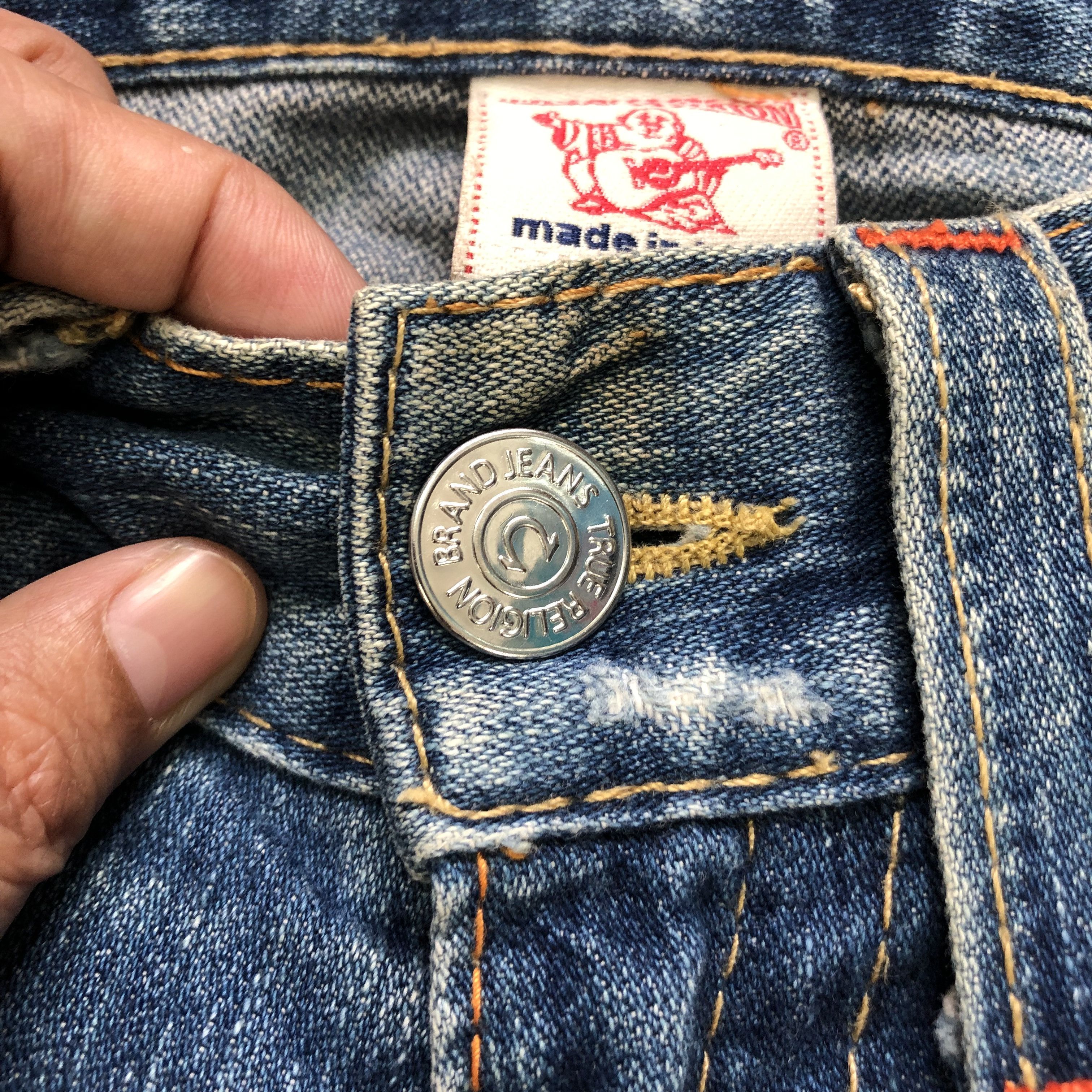 True Religion TWISTED FLARE🔥 TRUE RELIGION DENIM PANTS #5514-194 Size 33" - 6 Thumbnail