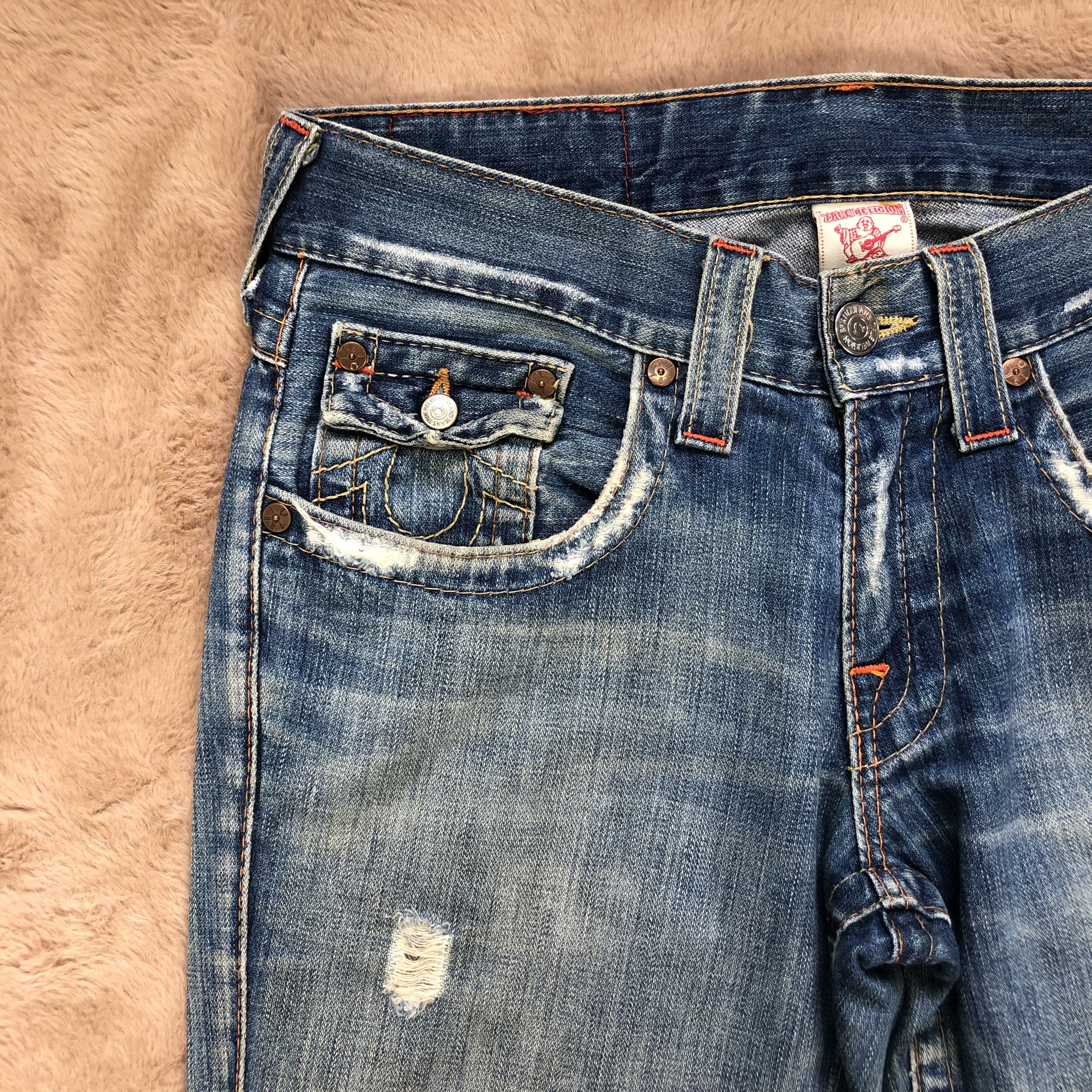 True Religion TWISTED FLARE🔥 TRUE RELIGION DENIM PANTS #5514-194 Size 33" - 3 Thumbnail