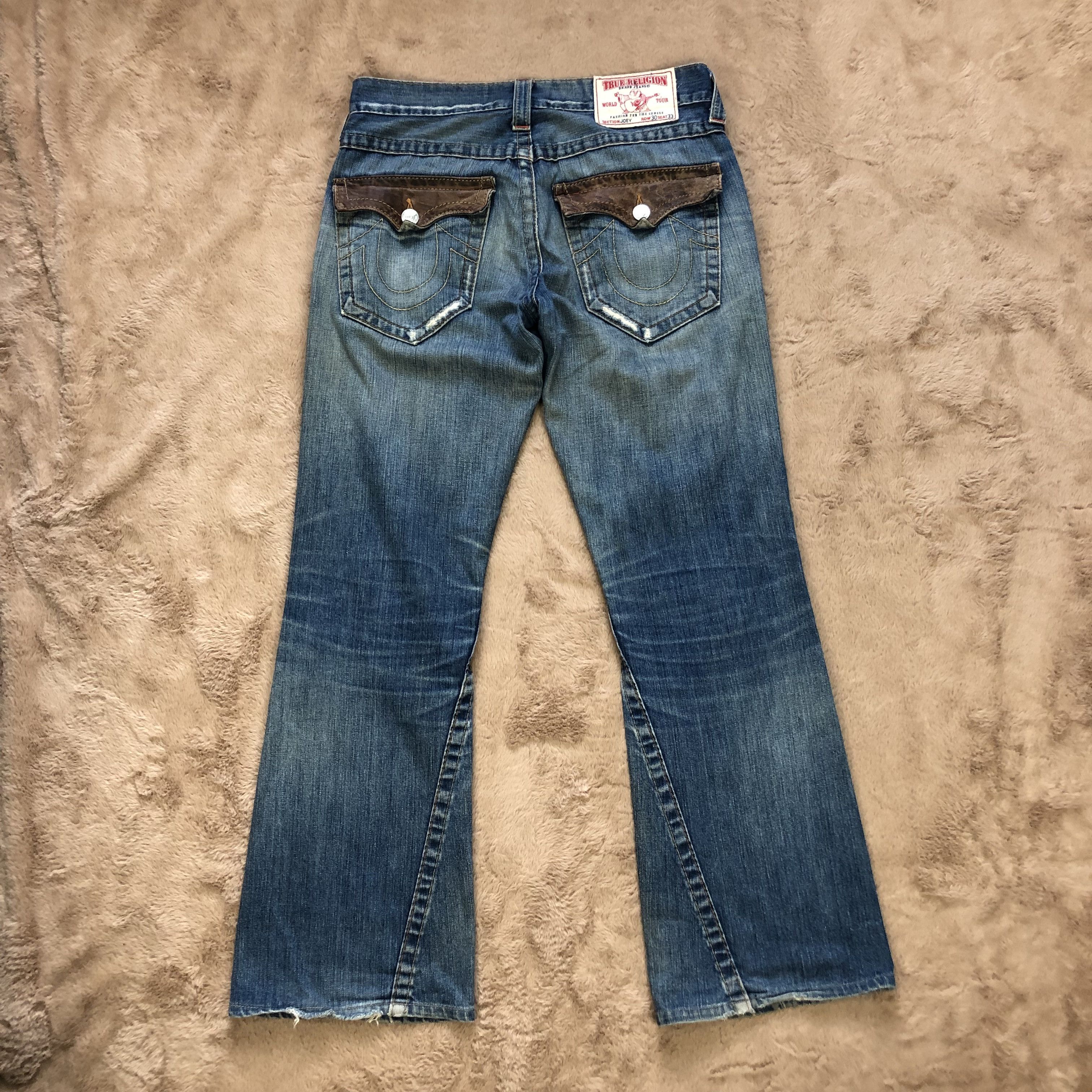 True Religion TWISTED FLARE🔥 TRUE RELIGION DENIM PANTS #5514-194 Size 33" - 17 Thumbnail