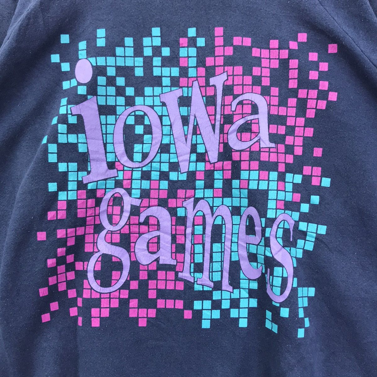 Fruit Of The Loom Vintage 80s IOWA GAMES USA Olympics Navy Blue Sweatshirt Size US XL / EU 56 / 4 - 3 Thumbnail