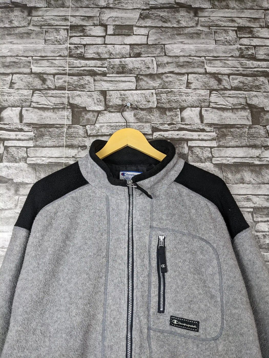 Champion Vintage Champion Plain Fleece Sweater Light Jacket Size US L / EU 52-54 / 3 - 6 Thumbnail
