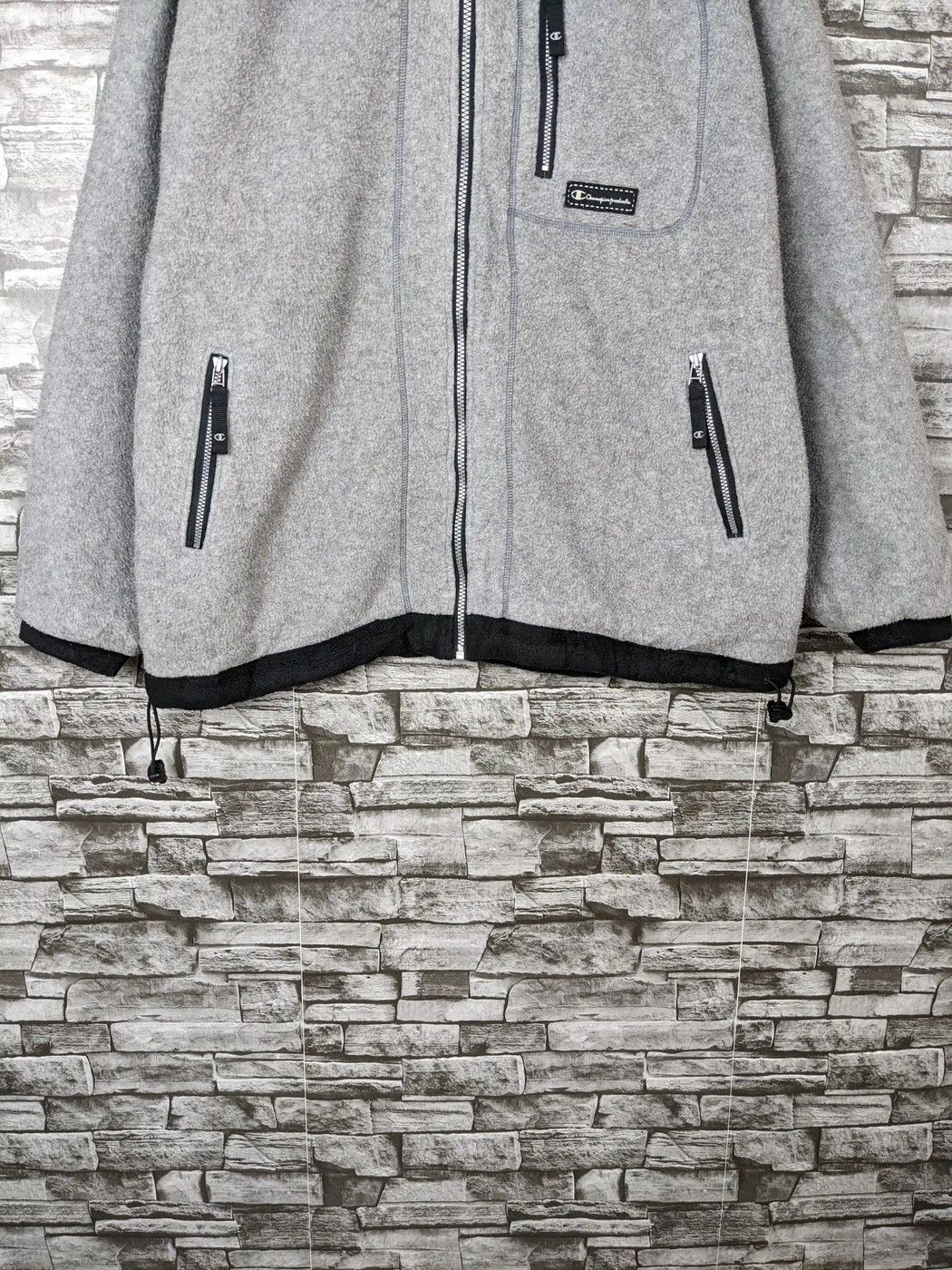 Champion Vintage Champion Plain Fleece Sweater Light Jacket Size US L / EU 52-54 / 3 - 3 Thumbnail