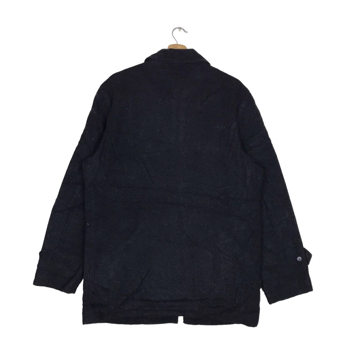 Vintage Agnes B. Homme Paris Zip Up Trench Coat Wool Jacket