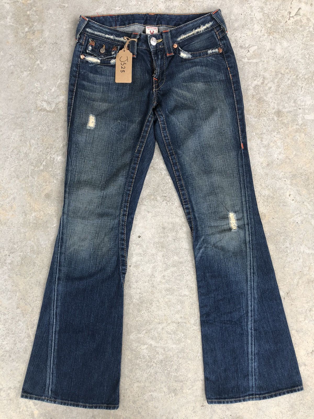 True Religion Vintage True Religion Flare Jeans Distressed Jeans Size US 30 / EU 46 - 1 Thumbnail