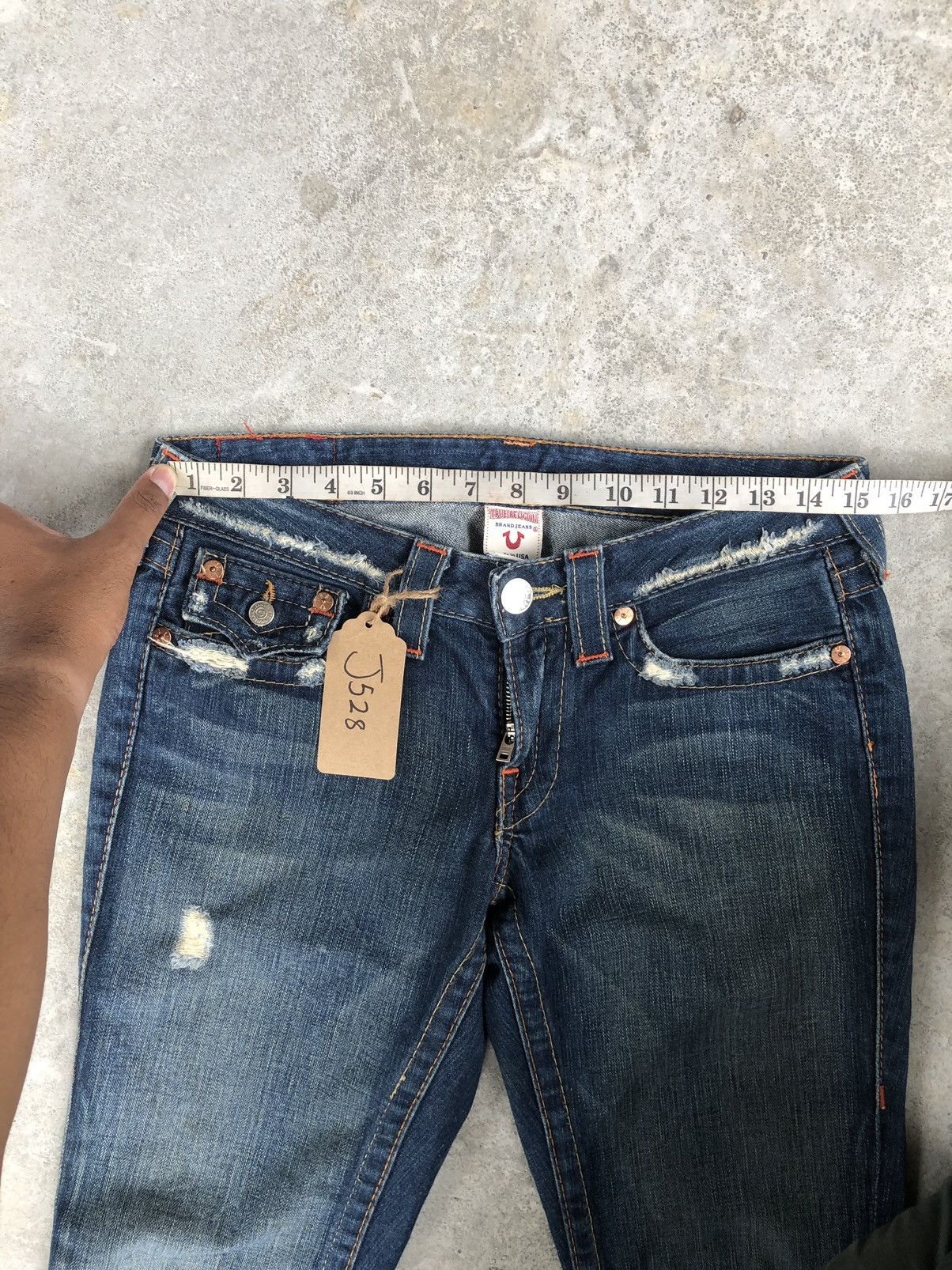 True Religion Vintage True Religion Flare Jeans Distressed Jeans Size US 30 / EU 46 - 16 Thumbnail
