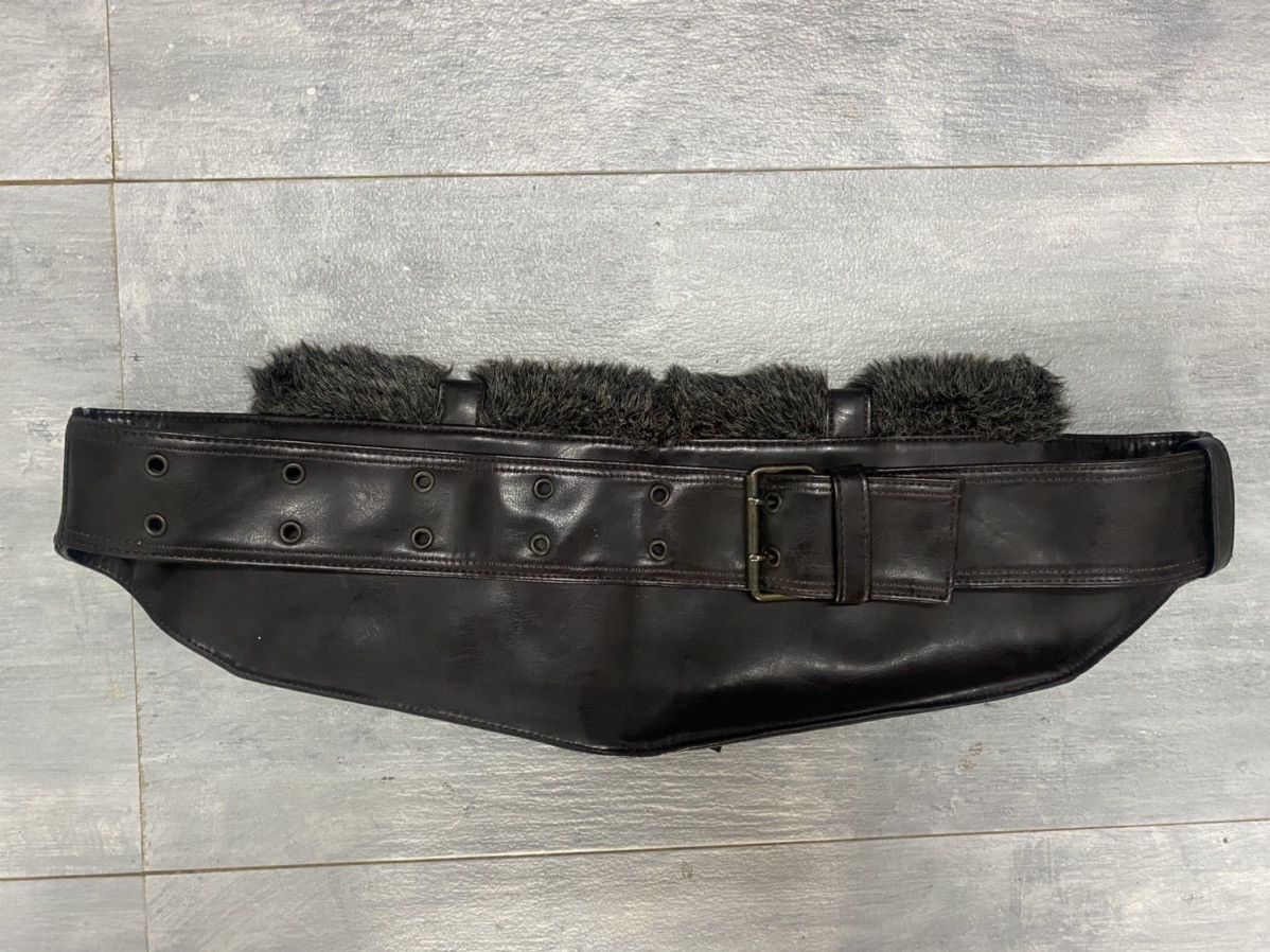 Genuine Leather 2 Pouch Pocket Shearling Leather Bag Size ONE SIZE - 7 Thumbnail