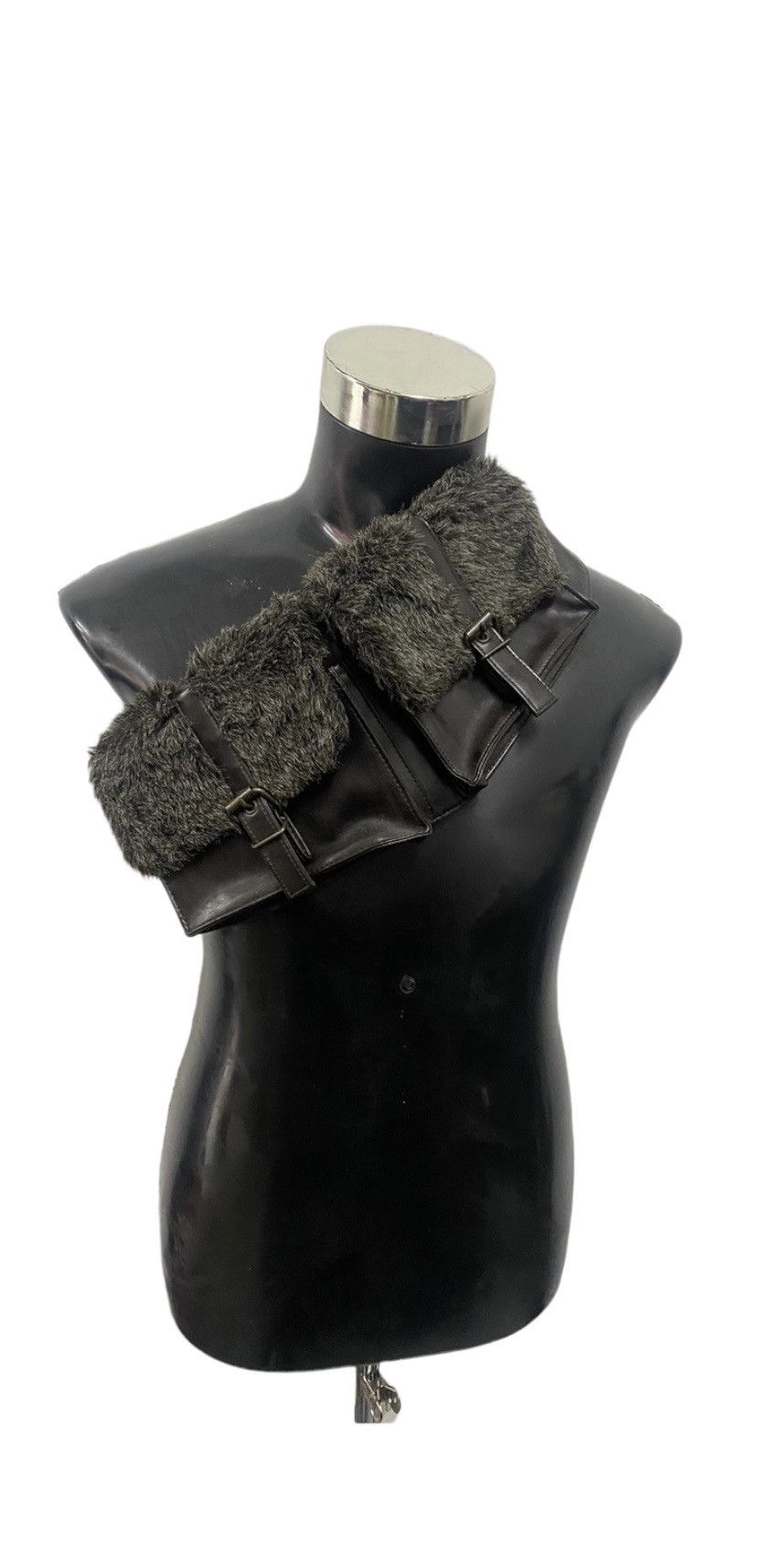Genuine Leather 2 Pouch Pocket Shearling Leather Bag Size ONE SIZE - 1 Thumbnail