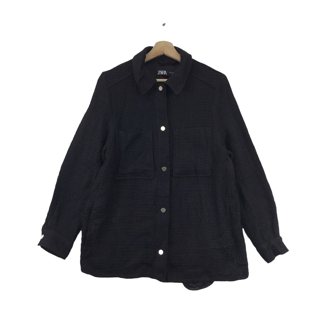 Zara ZARA Japanese Brand Wool Black Button Up Shirt Size US S / EU 44-46 / 1 - 1 Thumbnail