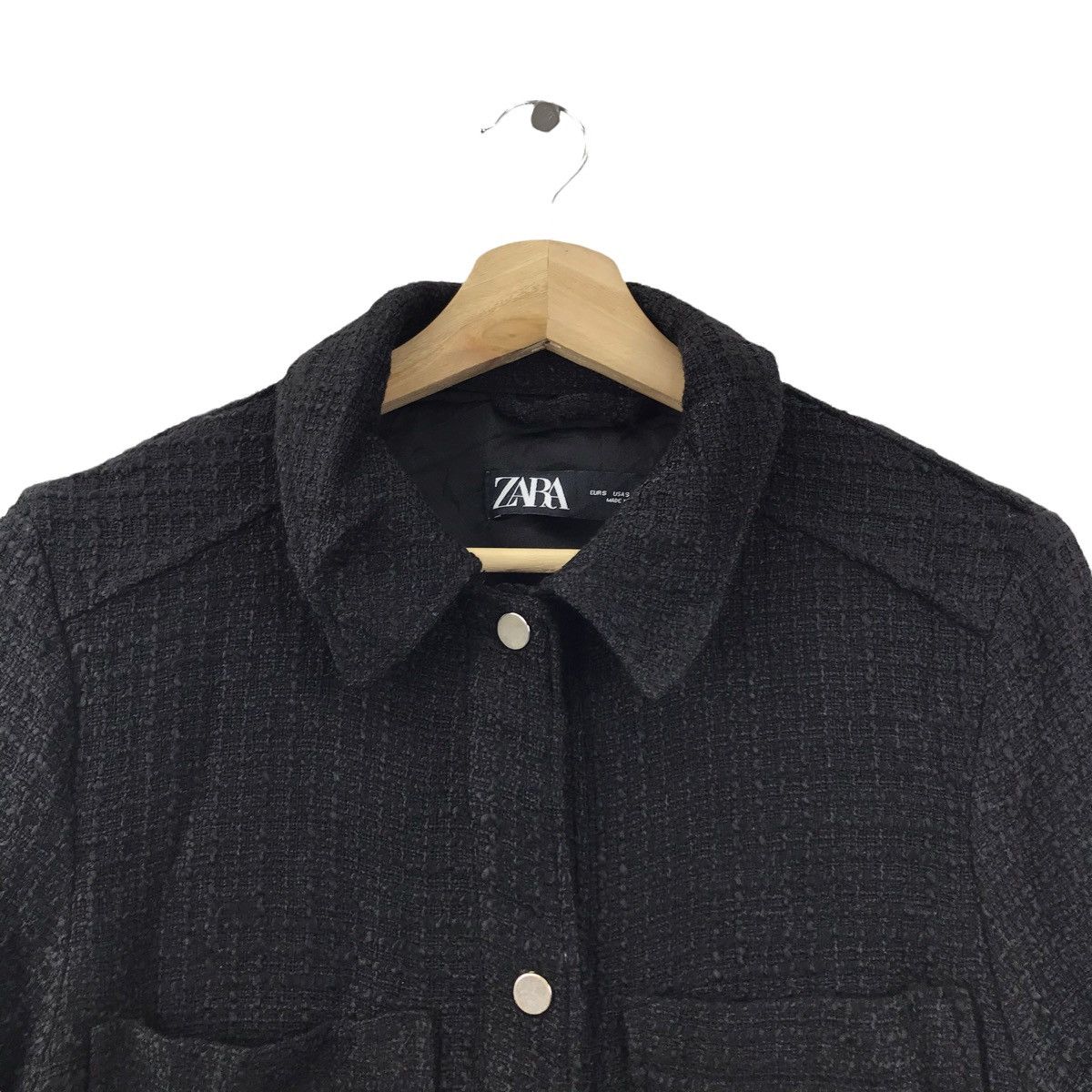 Zara ZARA Japanese Brand Wool Black Button Up Shirt Size US S / EU 44-46 / 1 - 2 Thumbnail