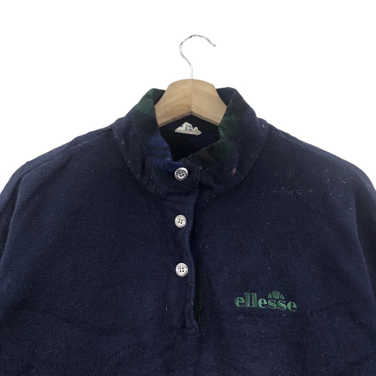 Ellesse Vintage ELLESSE Embroidered Logo Button Up Fleece Sweatshirt Size US M / EU 48-50 / 2 - 2 Thumbnail