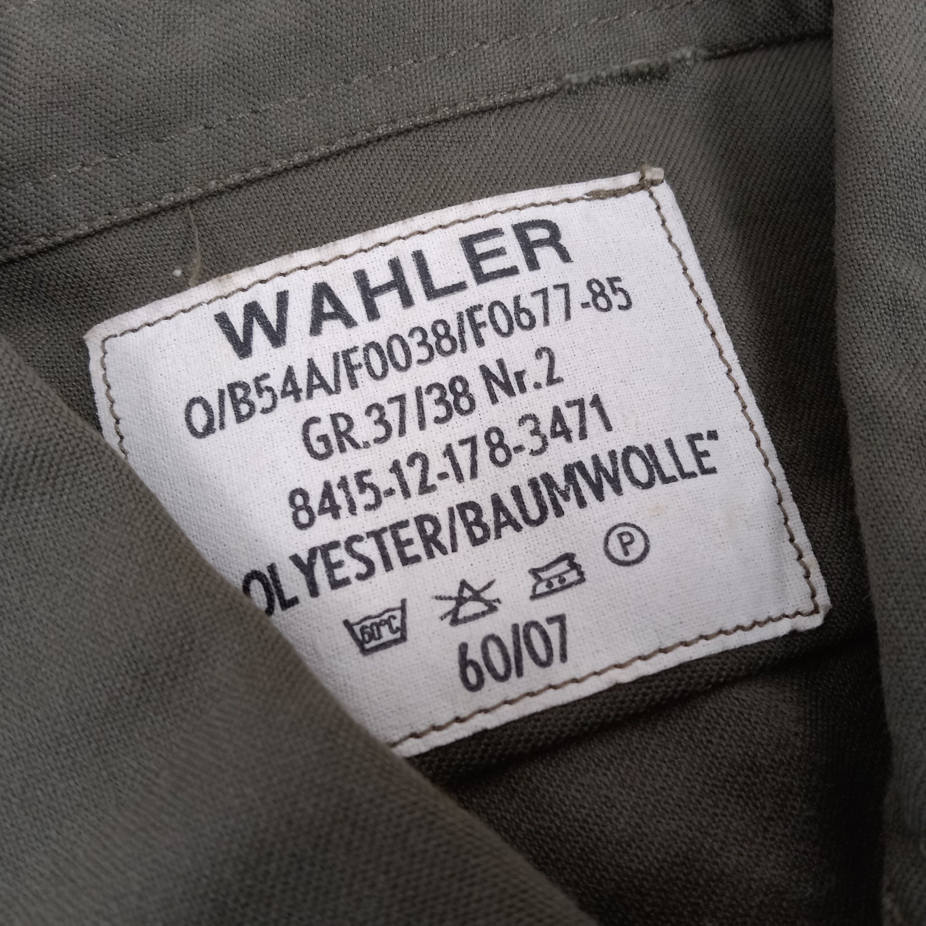 Wahler Germany Army Military Shirt Jacket