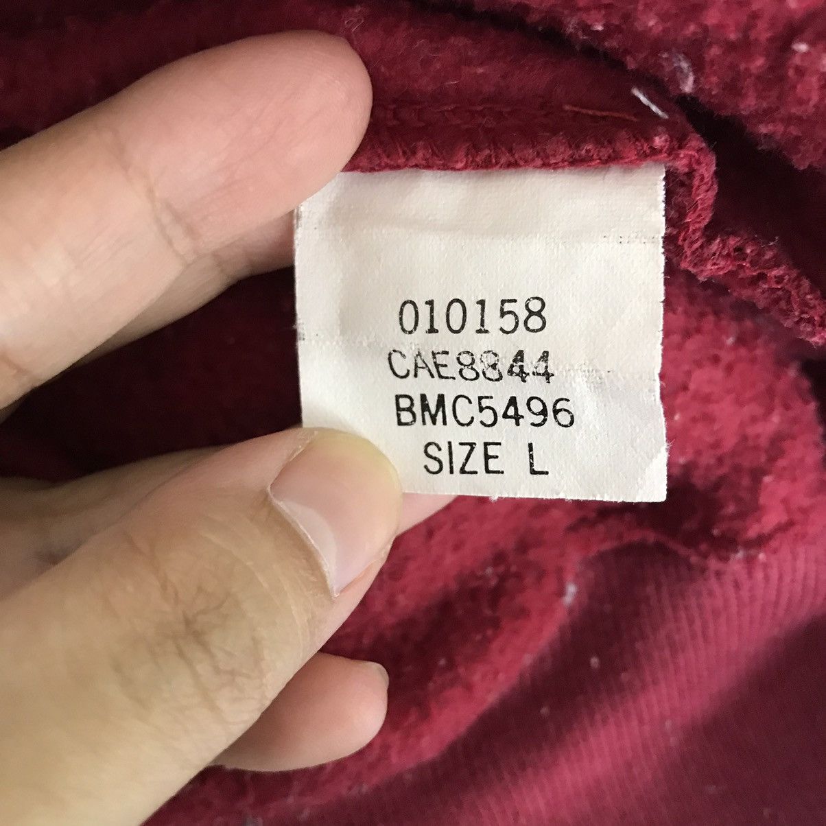 Calvin Klein Vintage 90s CALVIN KLEIN CK Jeans Big Print Red Sweatshirt Size US L / EU 52-54 / 3 - 6 Thumbnail