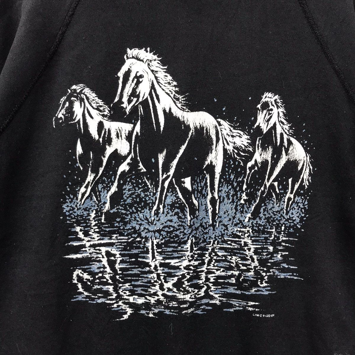 Vintage Vintage 90s HABITAT ANIMAL Horses Black T shirt Sweatshirt Size US XL / EU 56 / 4 - 3 Thumbnail