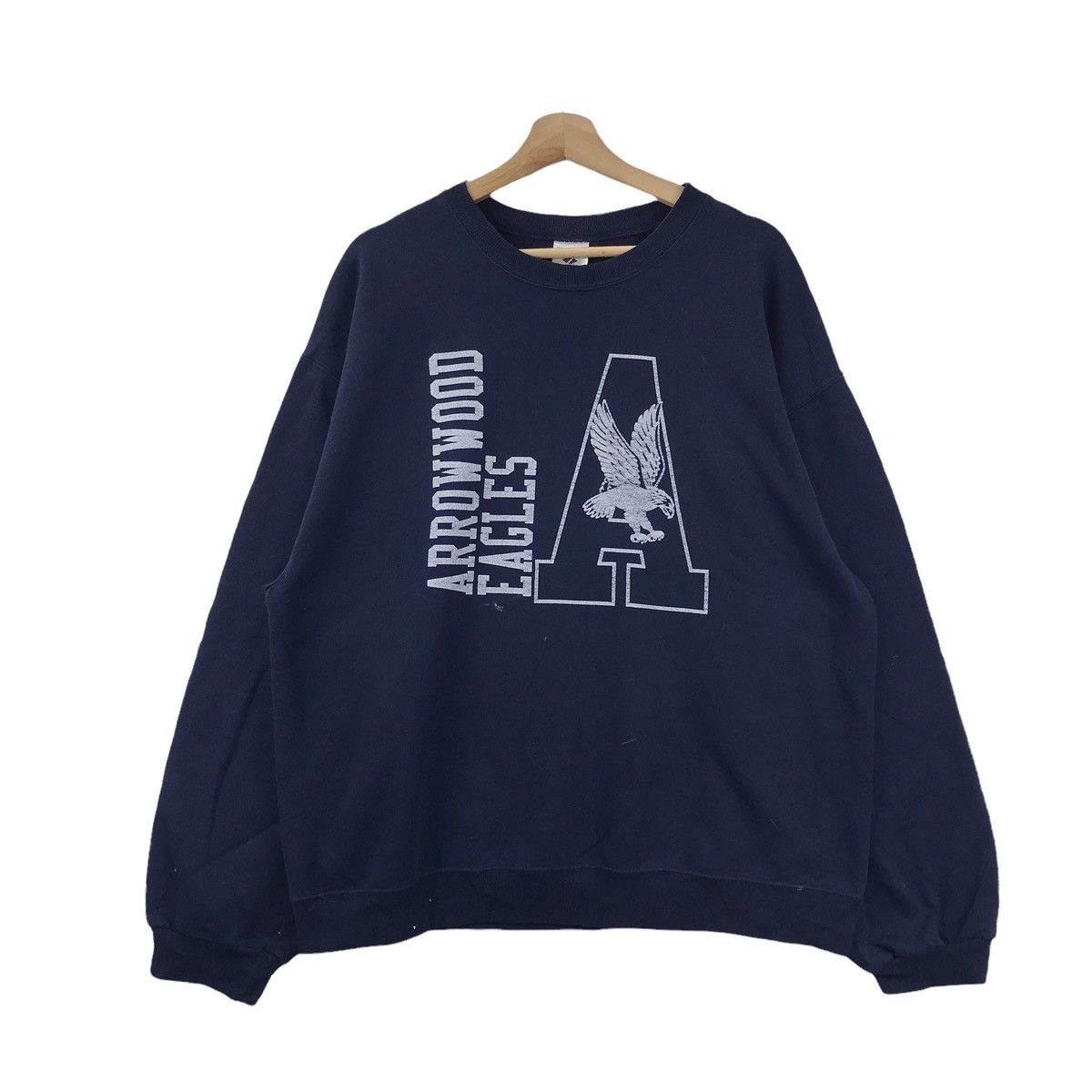 Jerzees Vintage 90s ARROWWOOD EAGLES Blue Sweatshirt Size US L / EU 52-54 / 3 - 1 Thumbnail