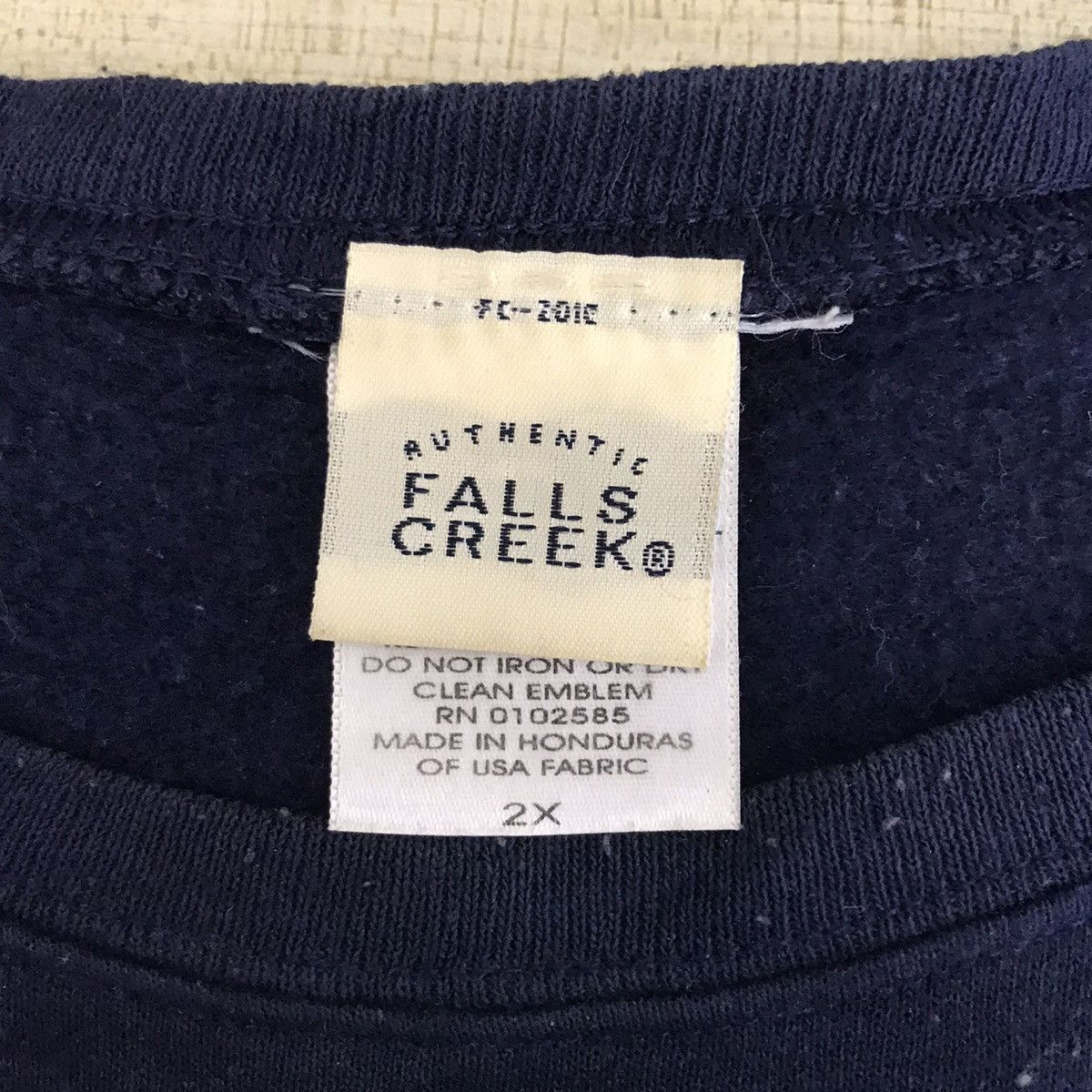 Vintage Vintage 90s CHRISTMAS FALLS CREEK Oversize Blue Sweatshirt Size US XXL / EU 58 / 5 - 4 Thumbnail
