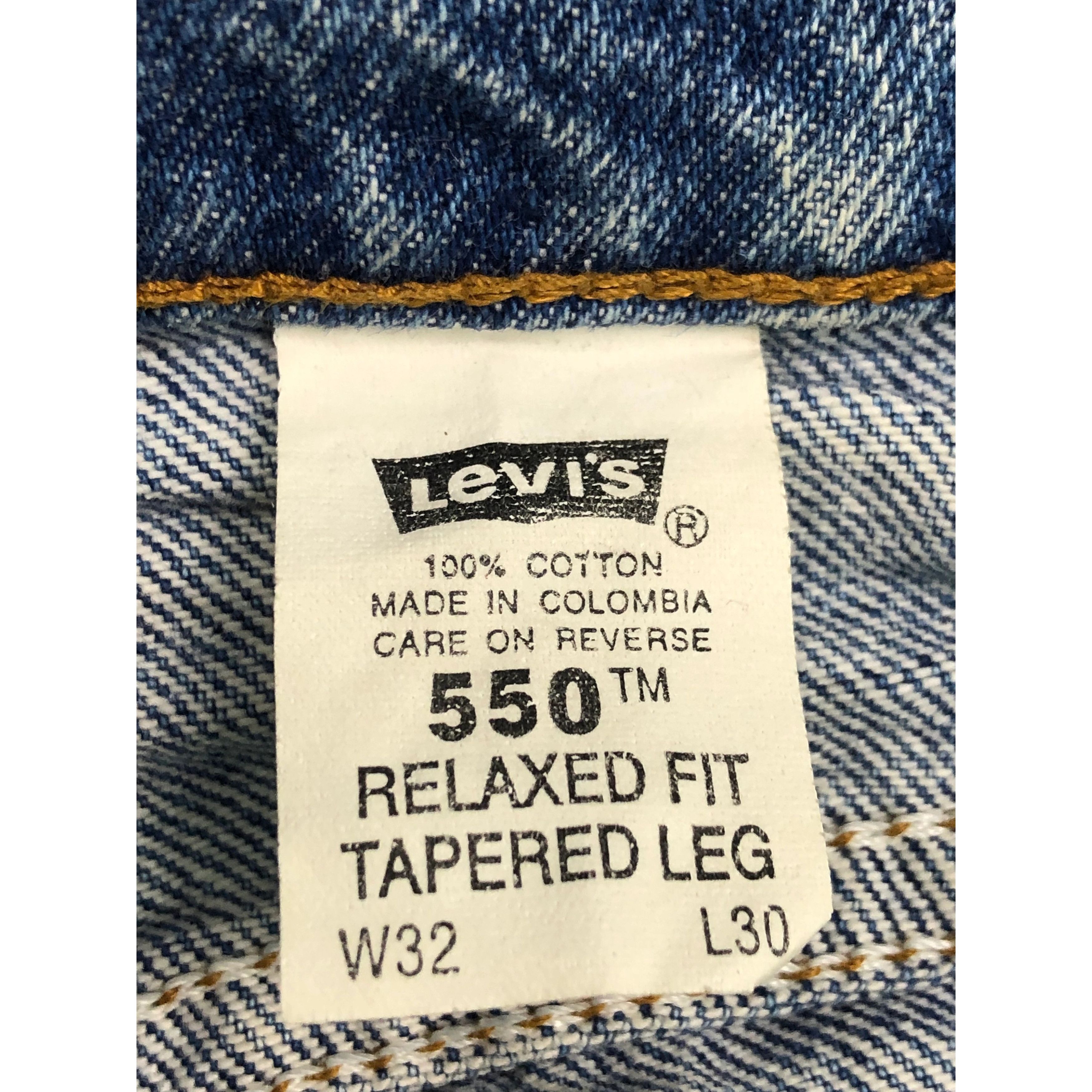 Levi's Vintage 90s Levis 550 Relaxed Fit Blue Denim DP0258 Size US 32 / EU 48 - 6 Thumbnail