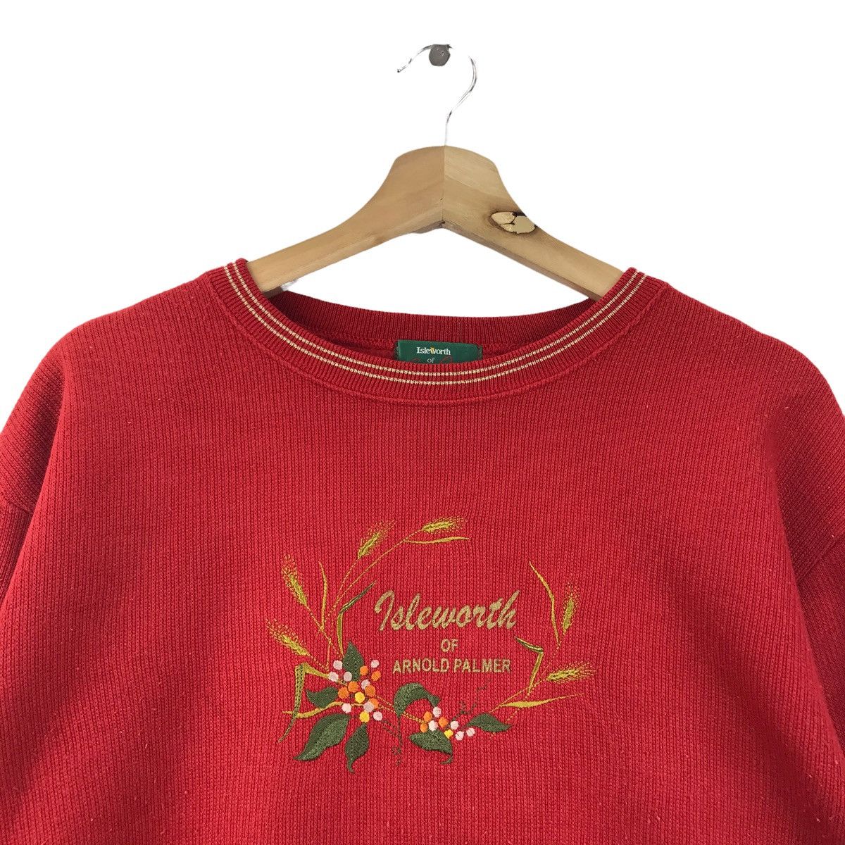 Vintage ISLEWORTH Of ARNOLD PALMER Red Sweatshirt Size US M / EU 48-50 / 2 - 2 Thumbnail