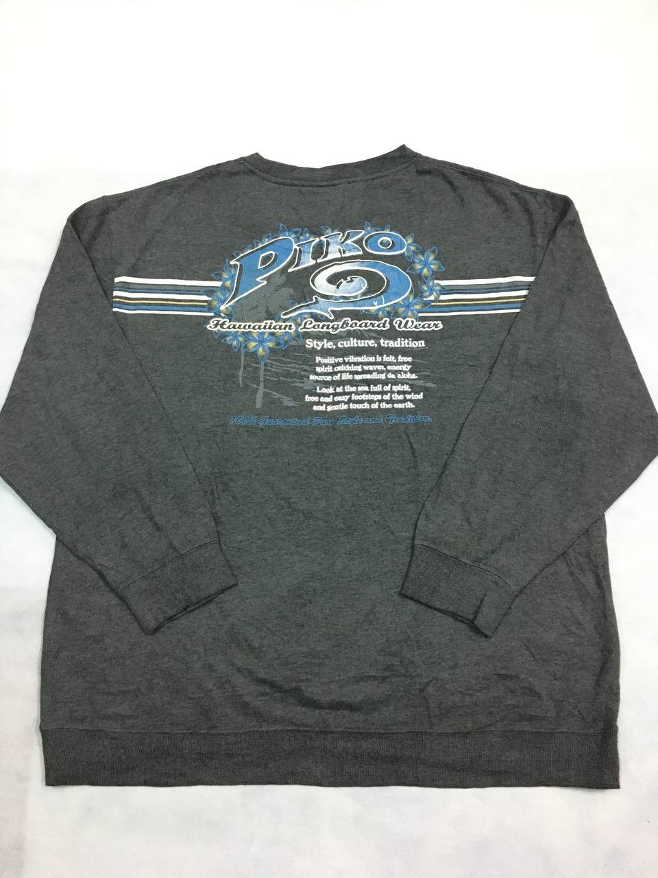 Japanese Brand Vintage Piko Hawaiian Longboard Wear Sweatshirt Size US XL / EU 56 / 4 - 1 Thumbnail