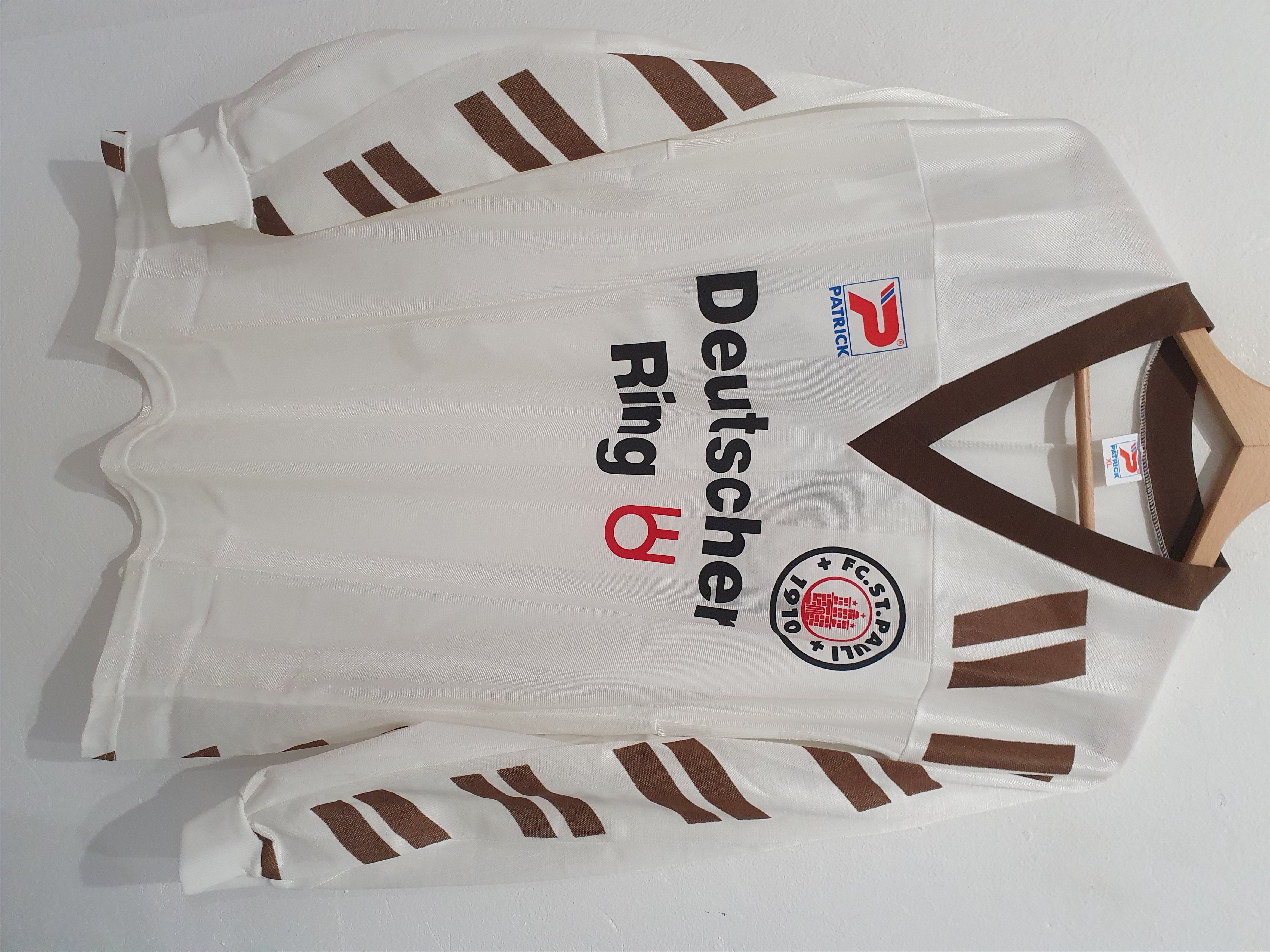 image of Fc St Pauli 1992 1993 Patrick Size XL New Longsleeve Jersey in White, Men's