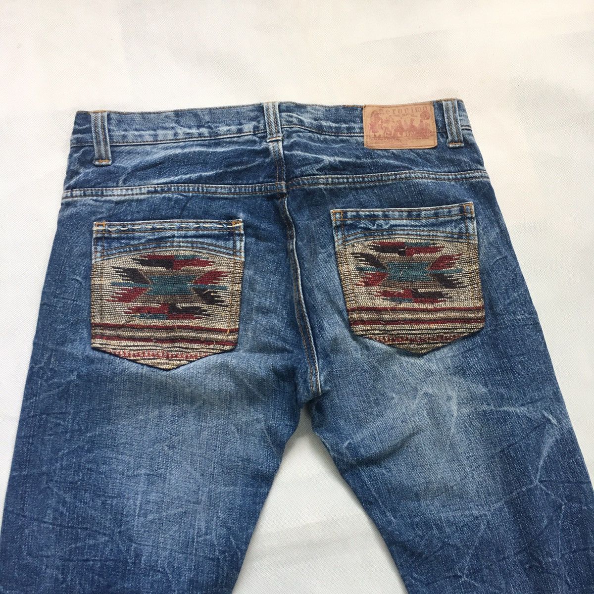 Japanese Brand × Native Geronimo Apache Navajo American Native Patchwork Jeans Size US 32 / EU 48 - 3 Thumbnail