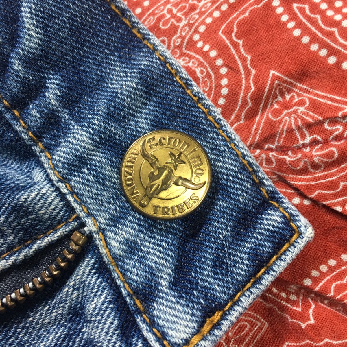 Japanese Brand × Native Geronimo Apache Navajo American Native Patchwork Jeans Size US 32 / EU 48 - 14 Thumbnail