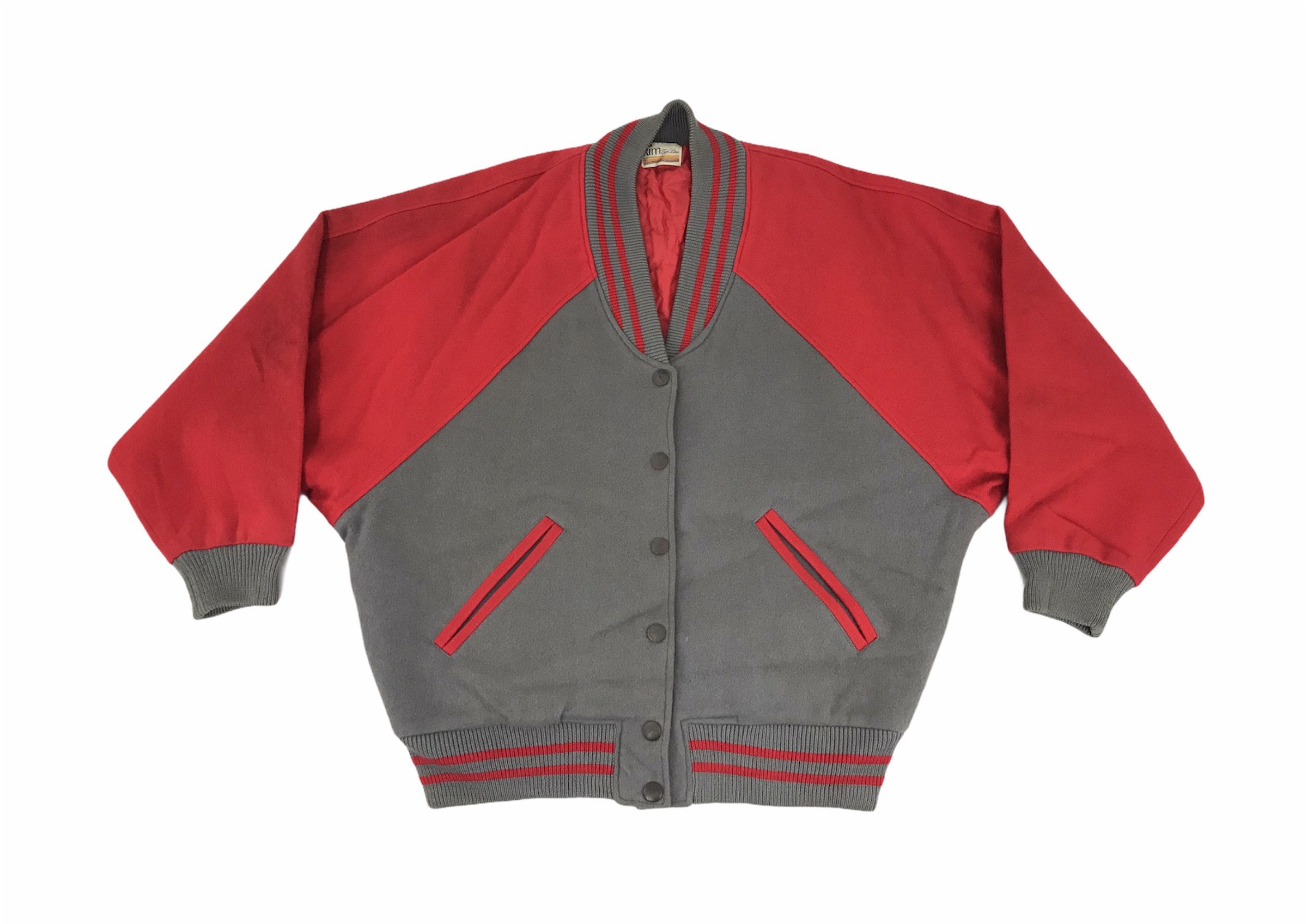 Japanese Brand Vintage 90s Kim Top Line Varsity Jacket Wool Quilted Inner Size US L / EU 52-54 / 3 - 1 Thumbnail