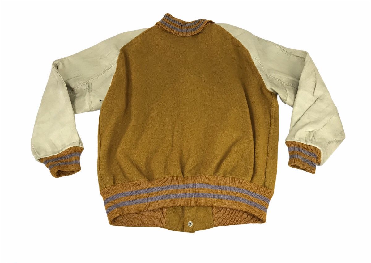 Vintage Vintage 90s Lasley Knitting M Watte Varsity Jacket Wool Size US L / EU 52-54 / 3 - 6 Thumbnail
