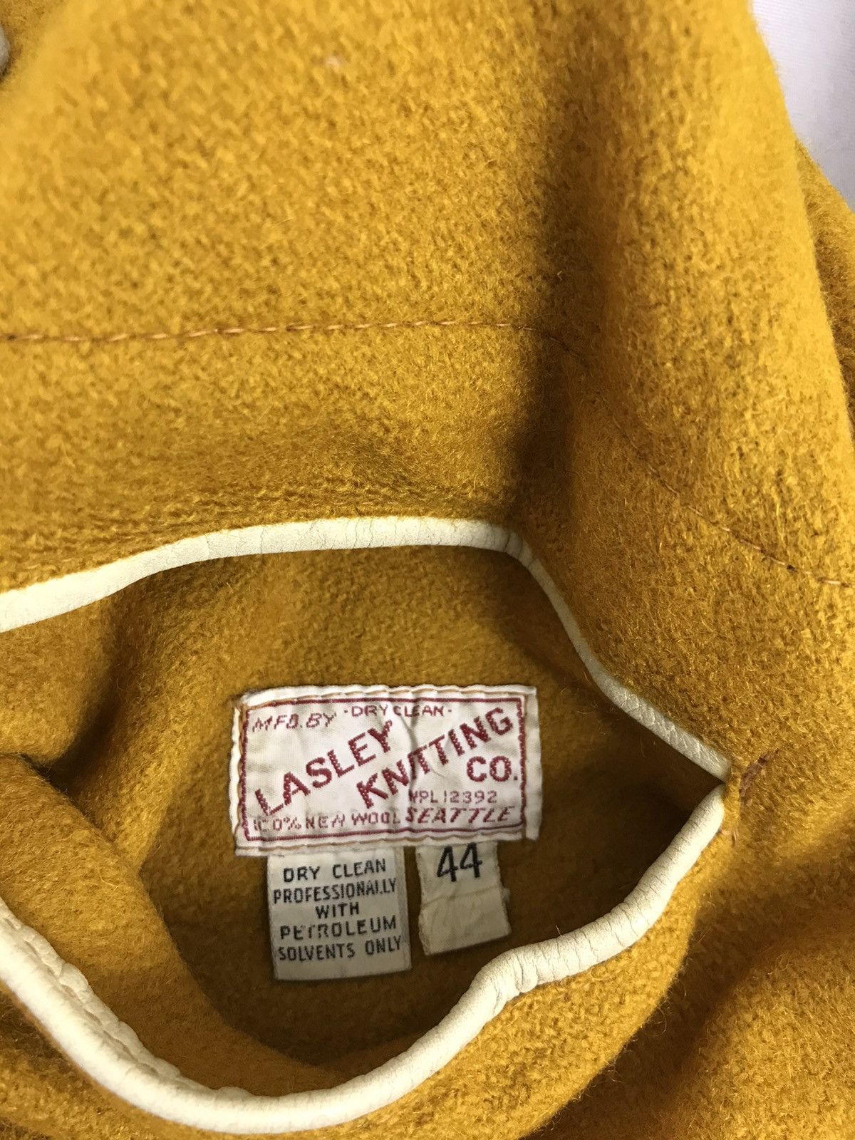 Vintage Vintage 90s Lasley Knitting M Watte Varsity Jacket Wool Size US L / EU 52-54 / 3 - 5 Thumbnail
