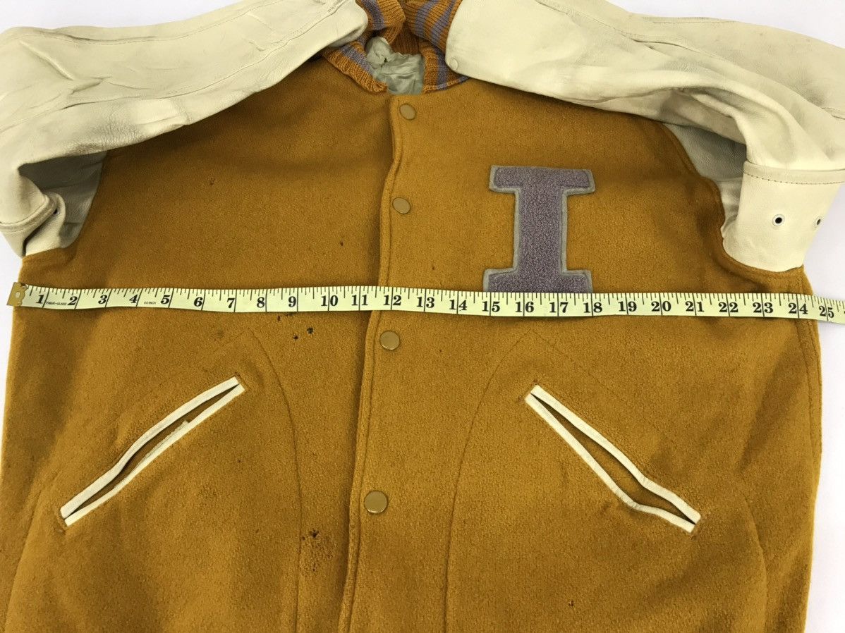 Vintage Vintage 90s Lasley Knitting M Watte Varsity Jacket Wool Size US L / EU 52-54 / 3 - 7 Thumbnail