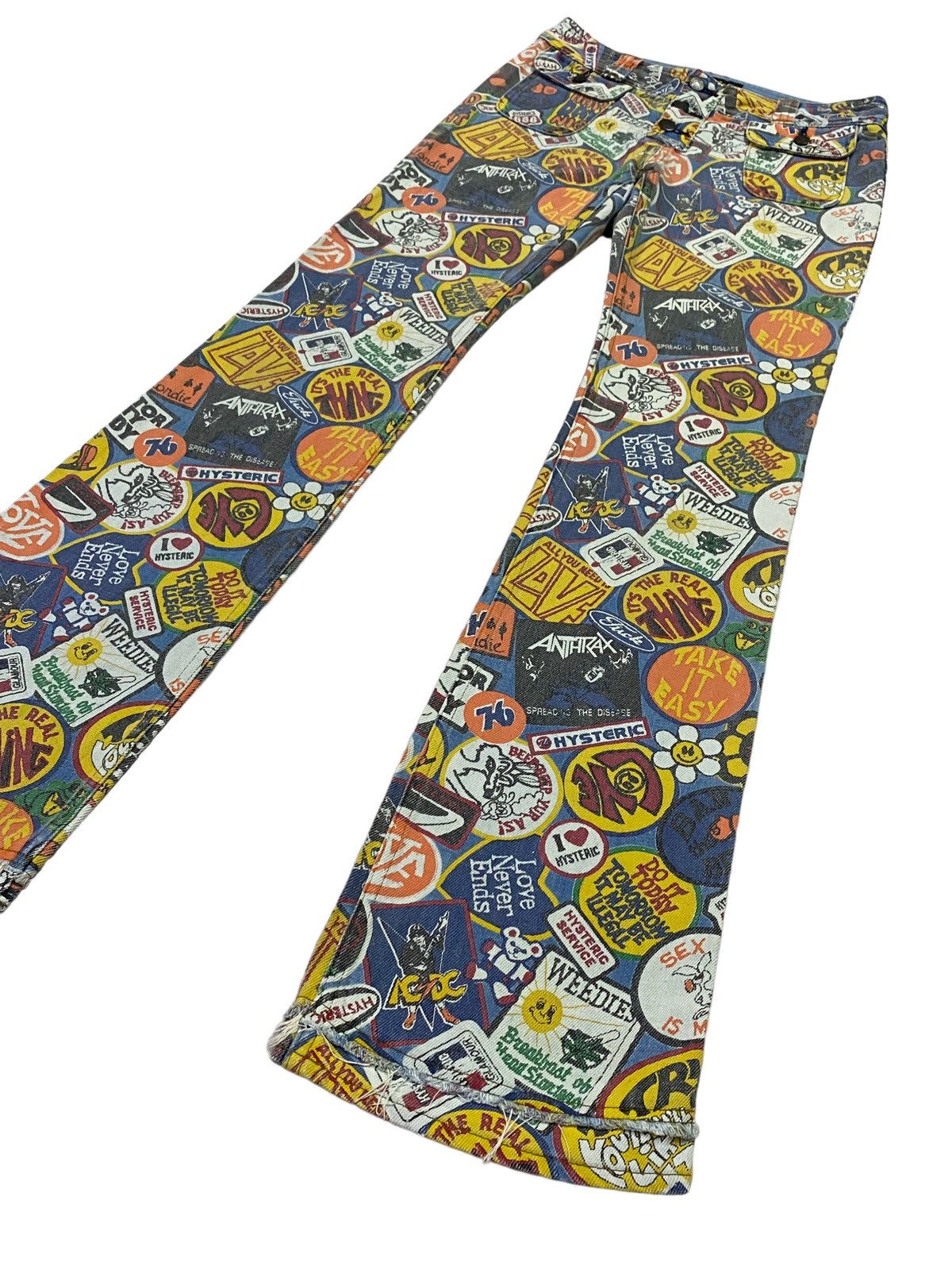 Hysteric Glamour Vintage Hysteric Glamour Over Prints Patches Flare Jeans Size 28" / US 6 / IT 42 - 19 Thumbnail