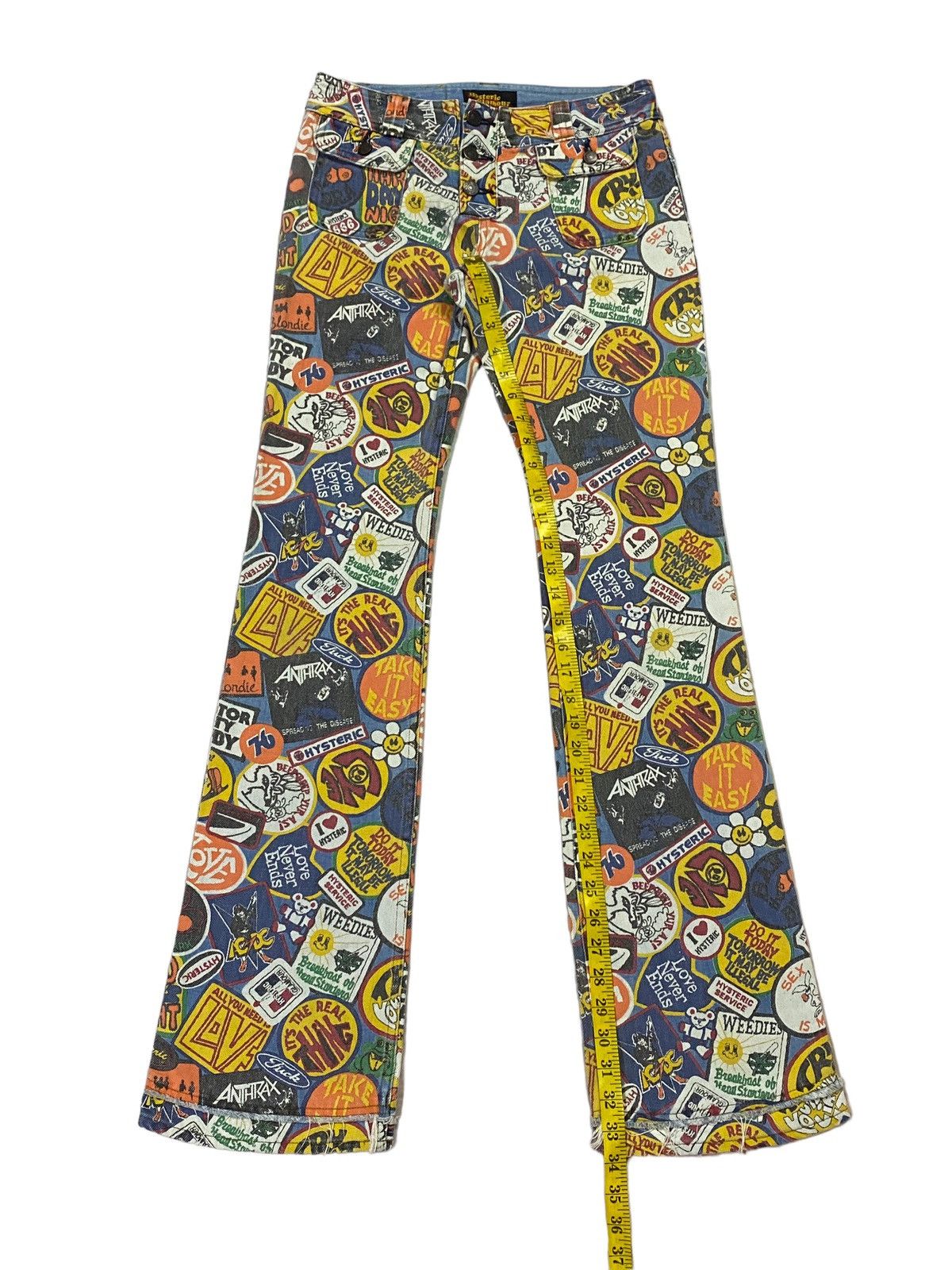 Hysteric Glamour Vintage Hysteric Glamour Over Prints Patches Flare Jeans Size 28" / US 6 / IT 42 - 6 Thumbnail