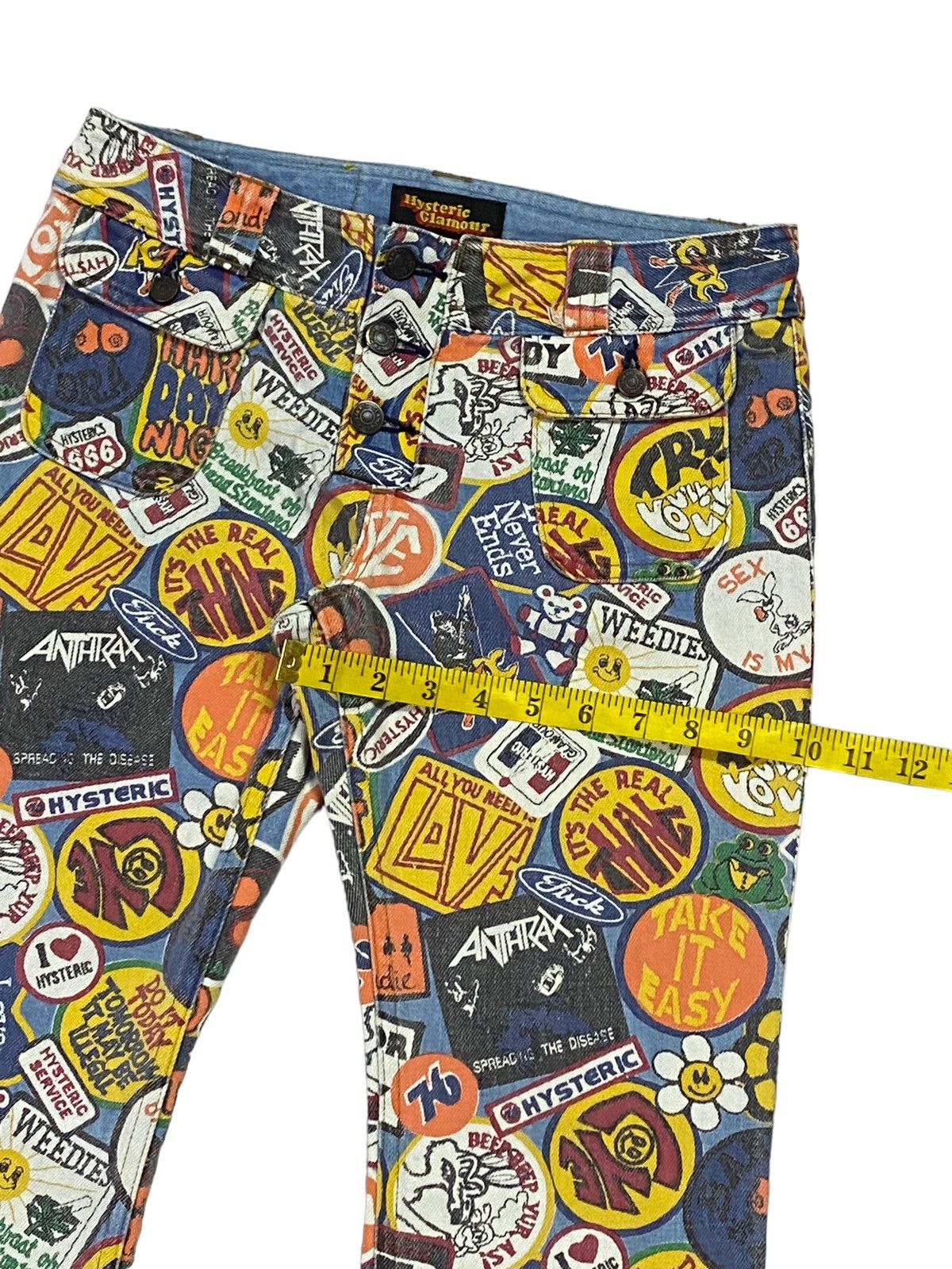 Hysteric Glamour Vintage Hysteric Glamour Over Prints Patches Flare Jeans Size 28" / US 6 / IT 42 - 7 Thumbnail