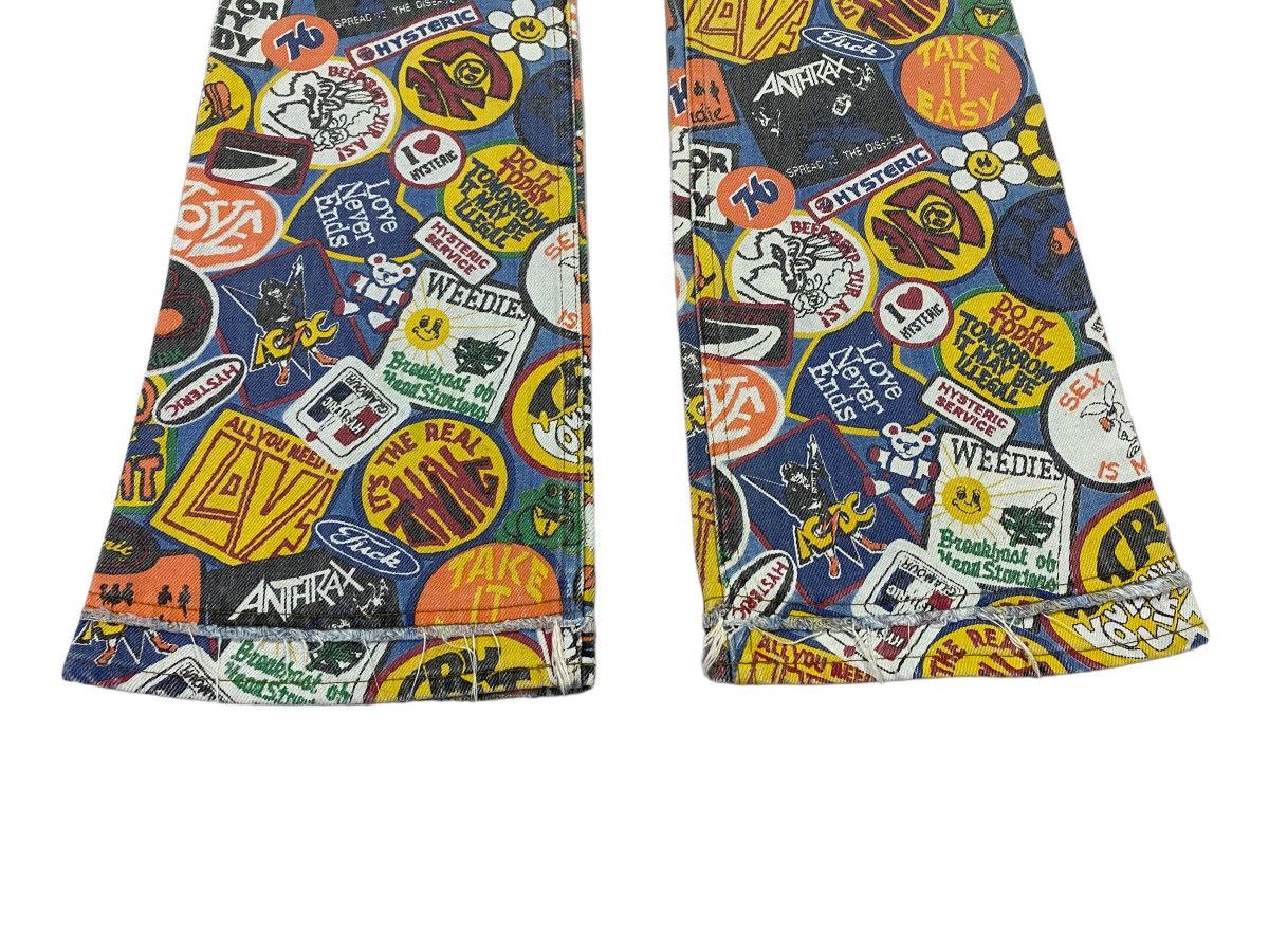 Hysteric Glamour Vintage Hysteric Glamour Over Prints Patches Flare Jeans Size 28" / US 6 / IT 42 - 23 Thumbnail