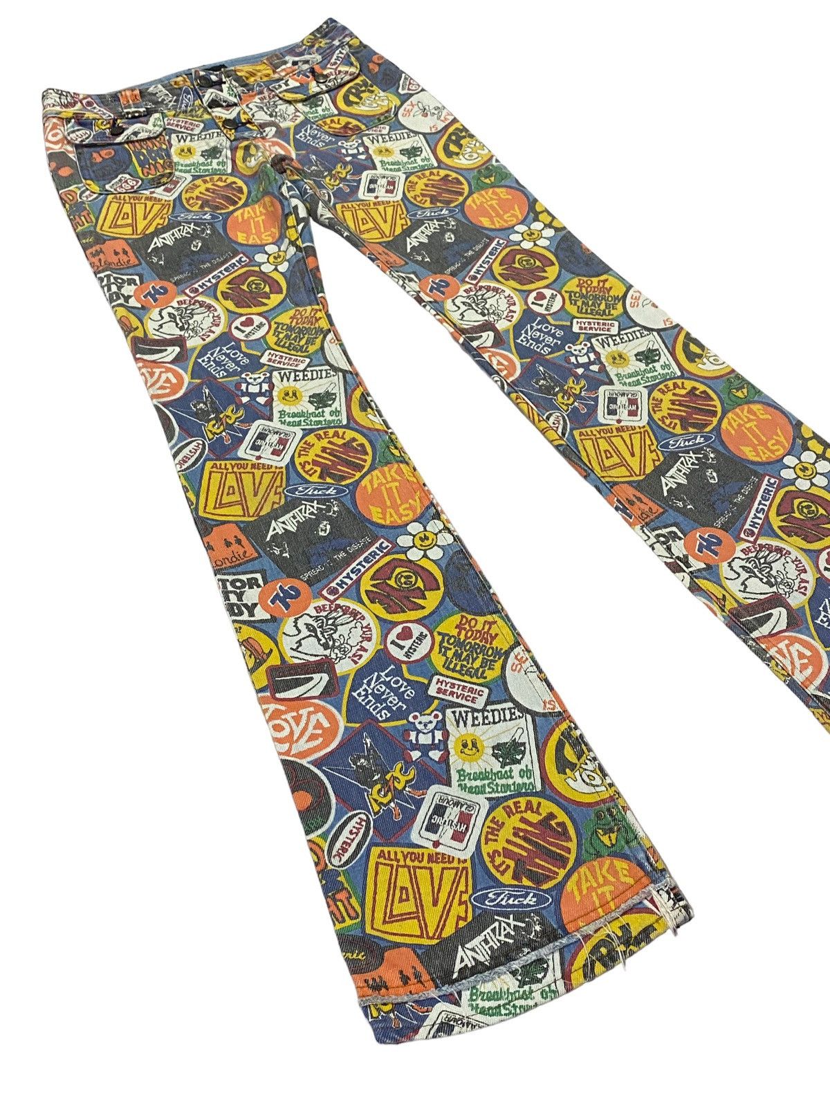 Hysteric Glamour Vintage Hysteric Glamour Over Prints Patches Flare Jeans Size 28" / US 6 / IT 42 - 22 Thumbnail