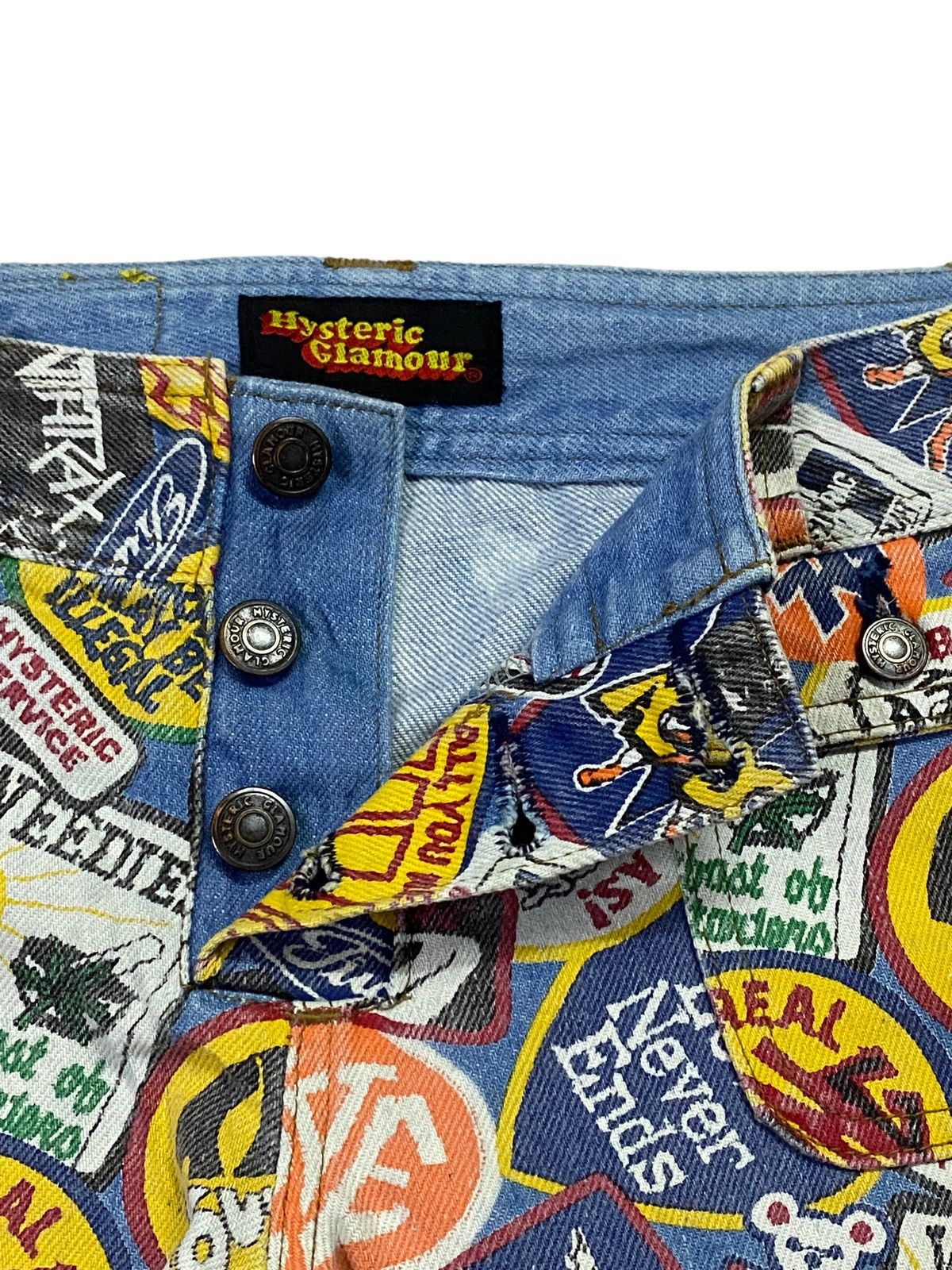 Hysteric Glamour Vintage Hysteric Glamour Over Prints Patches Flare Jeans Size 28" / US 6 / IT 42 - 14 Thumbnail