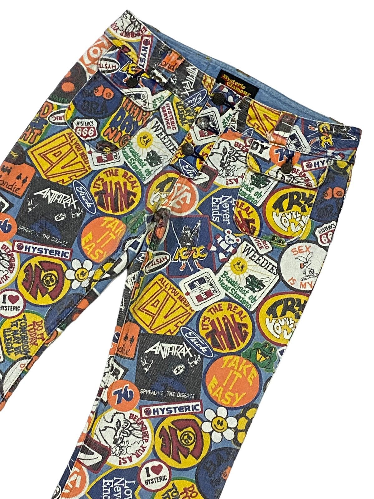 Hysteric Glamour Vintage Hysteric Glamour Over Prints Patches Flare Jeans Size 28" / US 6 / IT 42 - 18 Thumbnail