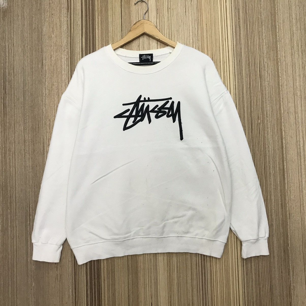 Stussy × Vintage Vintage Stussy Big Logo Spellout Sweatshirt Size US M / EU 48-50 / 2 - 1 Thumbnail