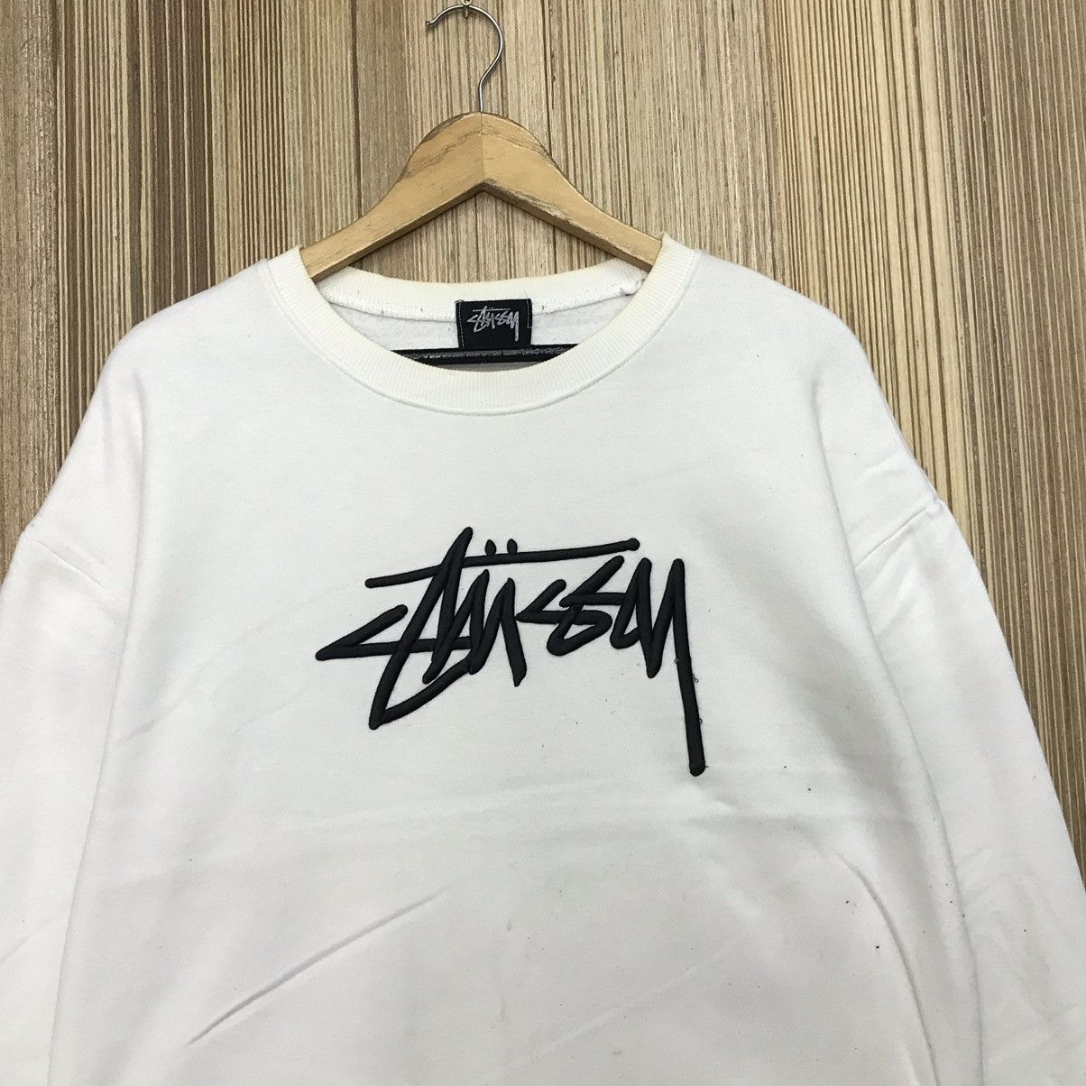 Stussy × Vintage Vintage Stussy Big Logo Spellout Sweatshirt Size US M / EU 48-50 / 2 - 2 Thumbnail