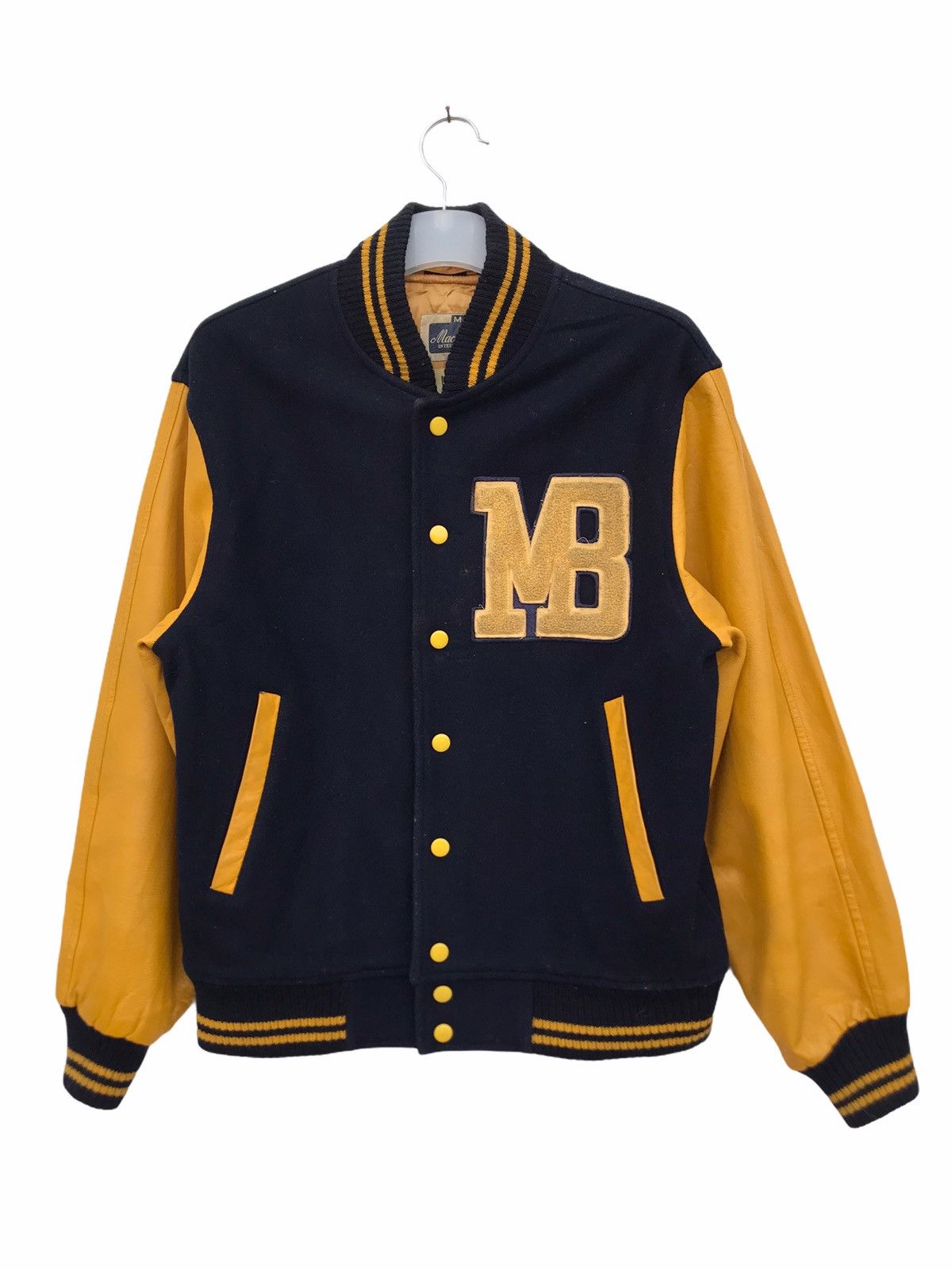 image of Macbeth Varsity Jacket in Black, Men's (Size Medium)