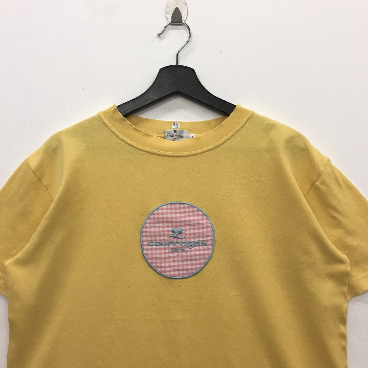 Courreges × Designer × Vintage Rare!! Vintage Courreges Paris Spellout Embroidery Tee Size US L / EU 52-54 / 3 - 2 Thumbnail